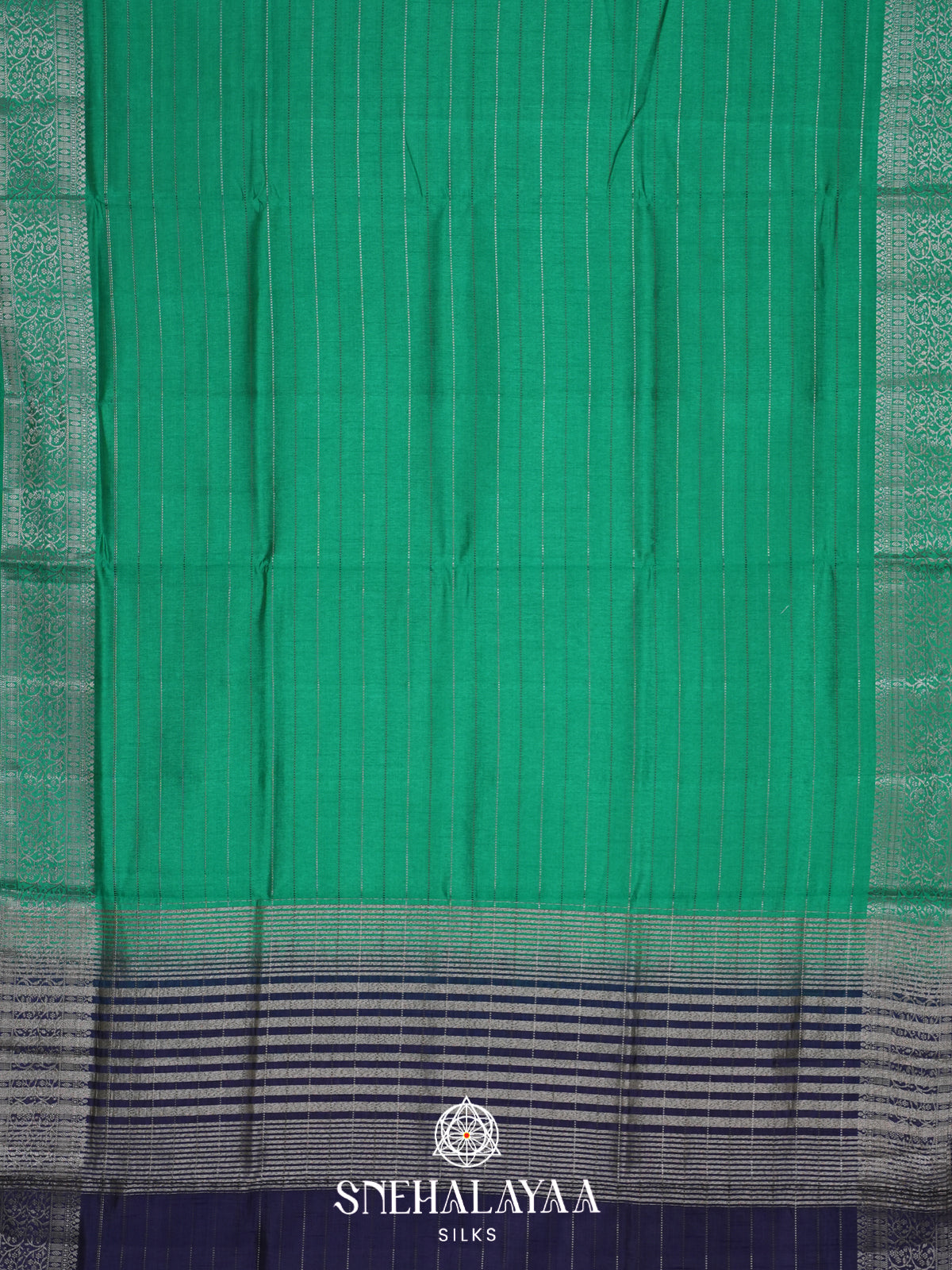 Jade Green Raw Silk Saree