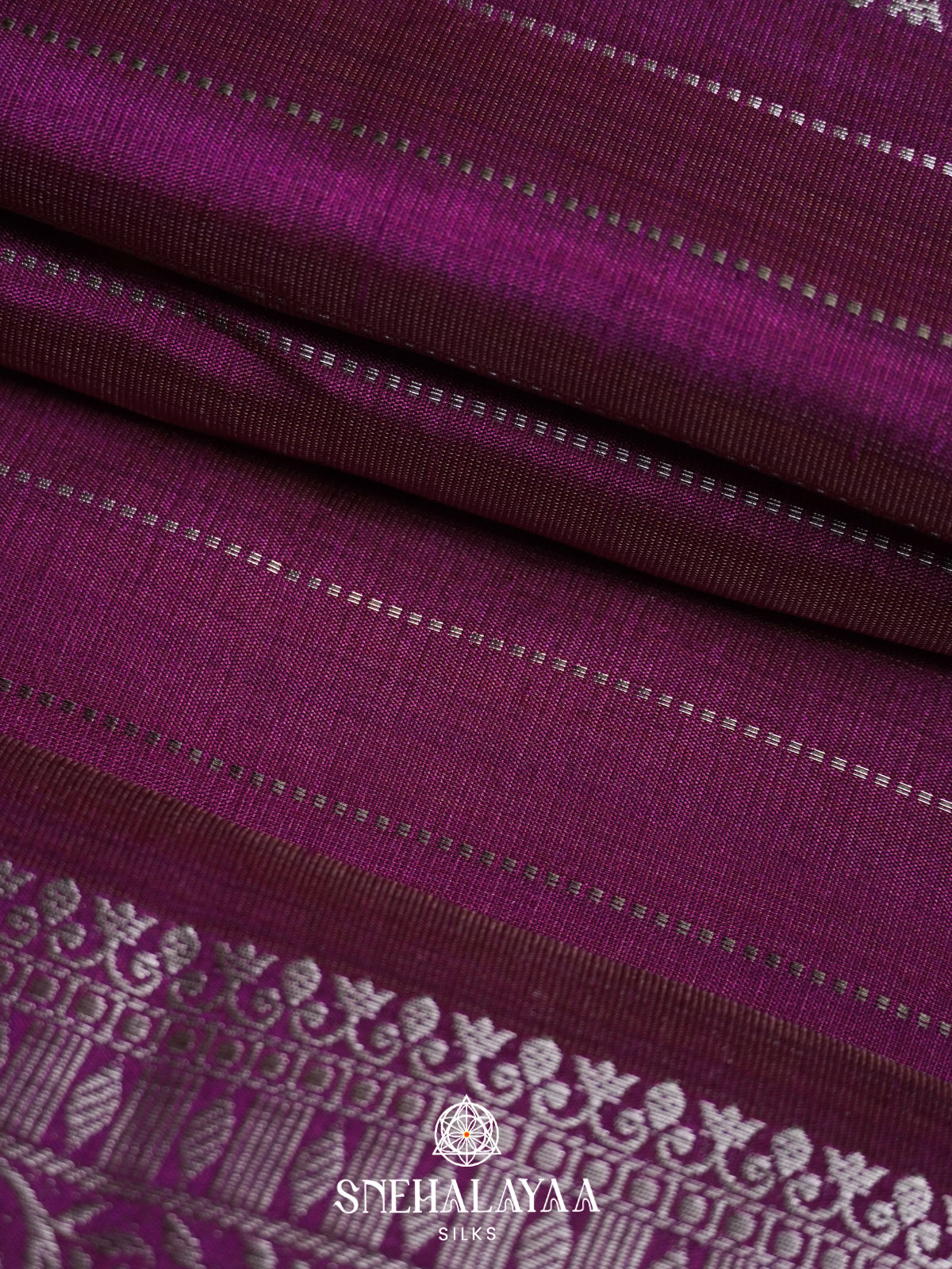 Magenta Raw Silk Saree