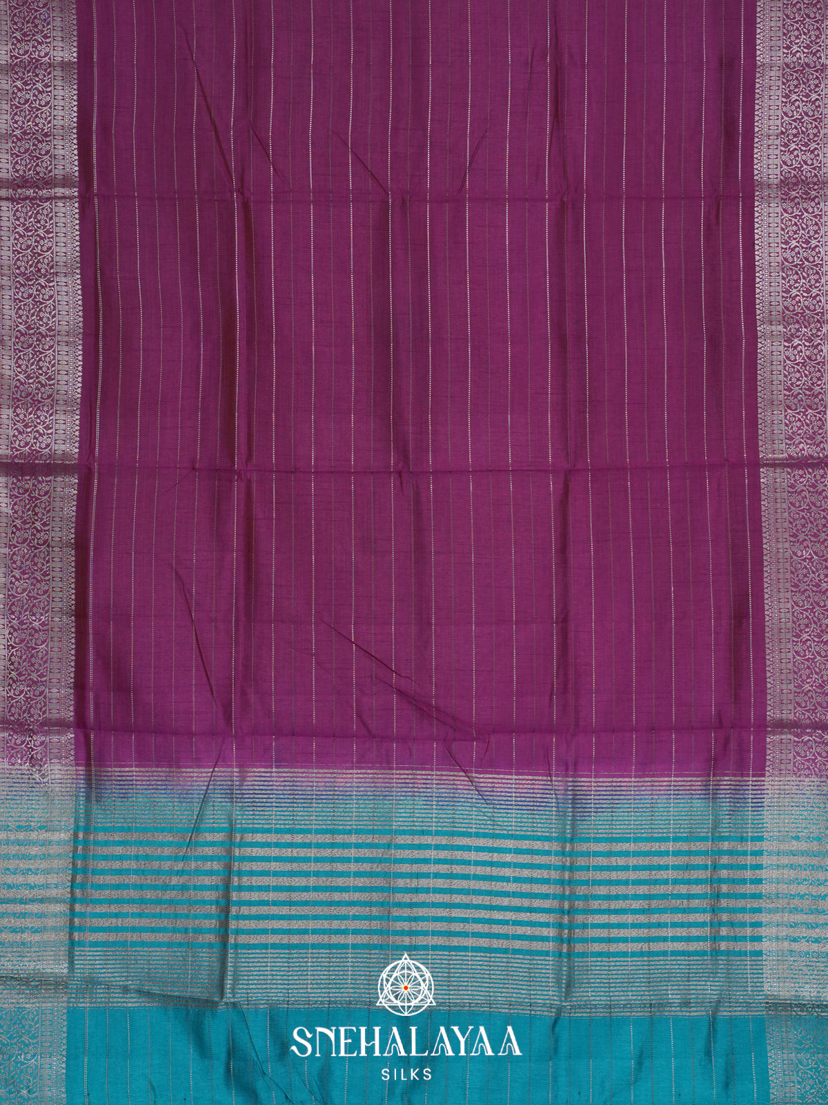 Magenta Raw Silk Saree