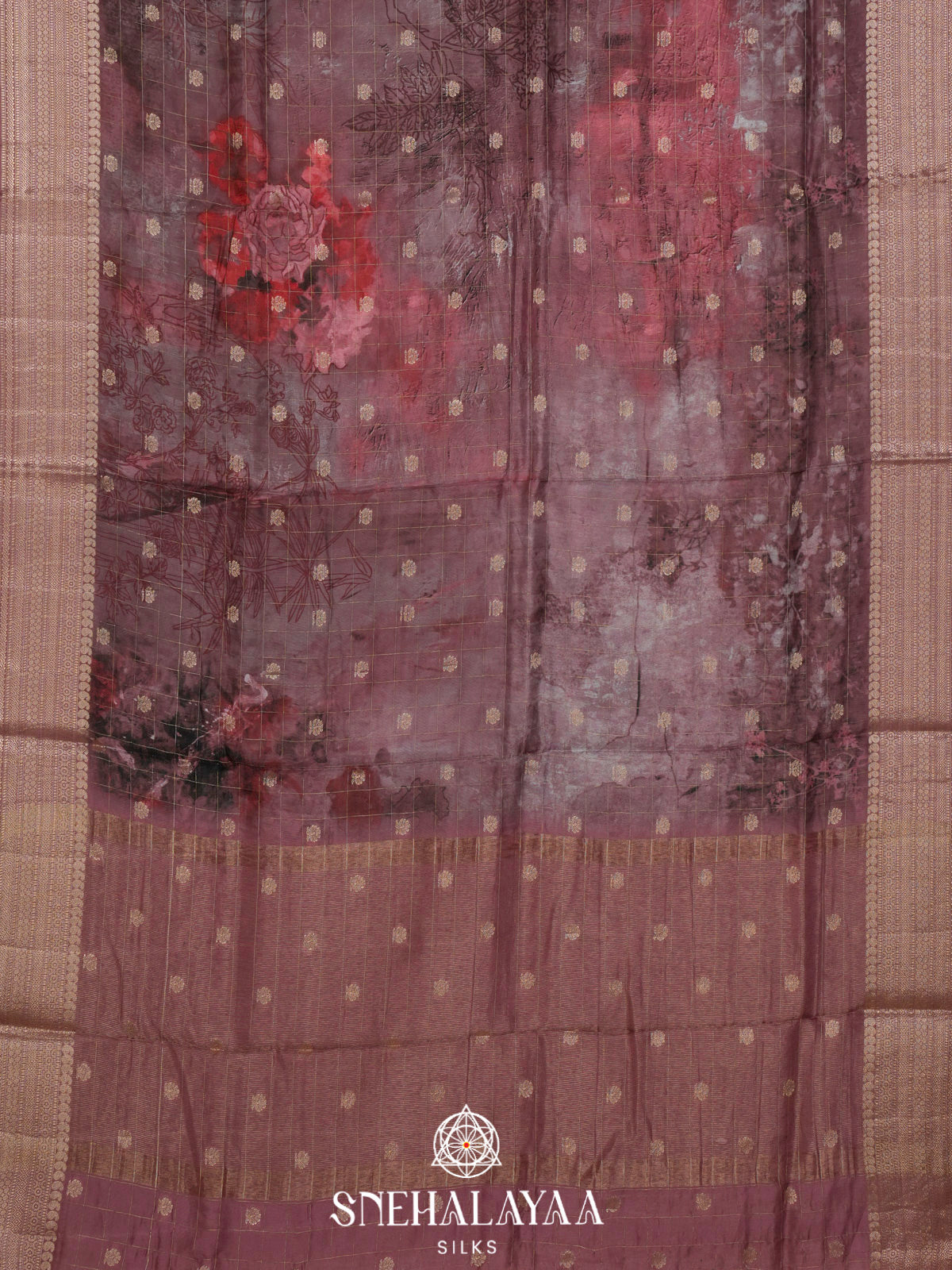 Plum  Banaras Saree