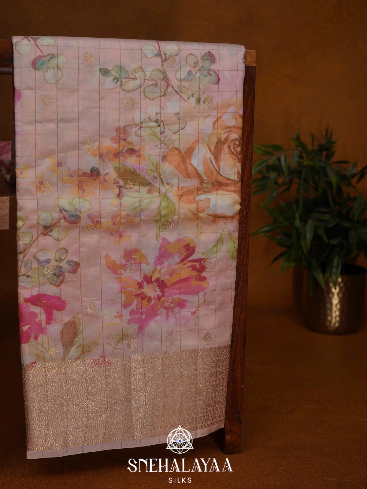 Pale Pink  Banaras Saree