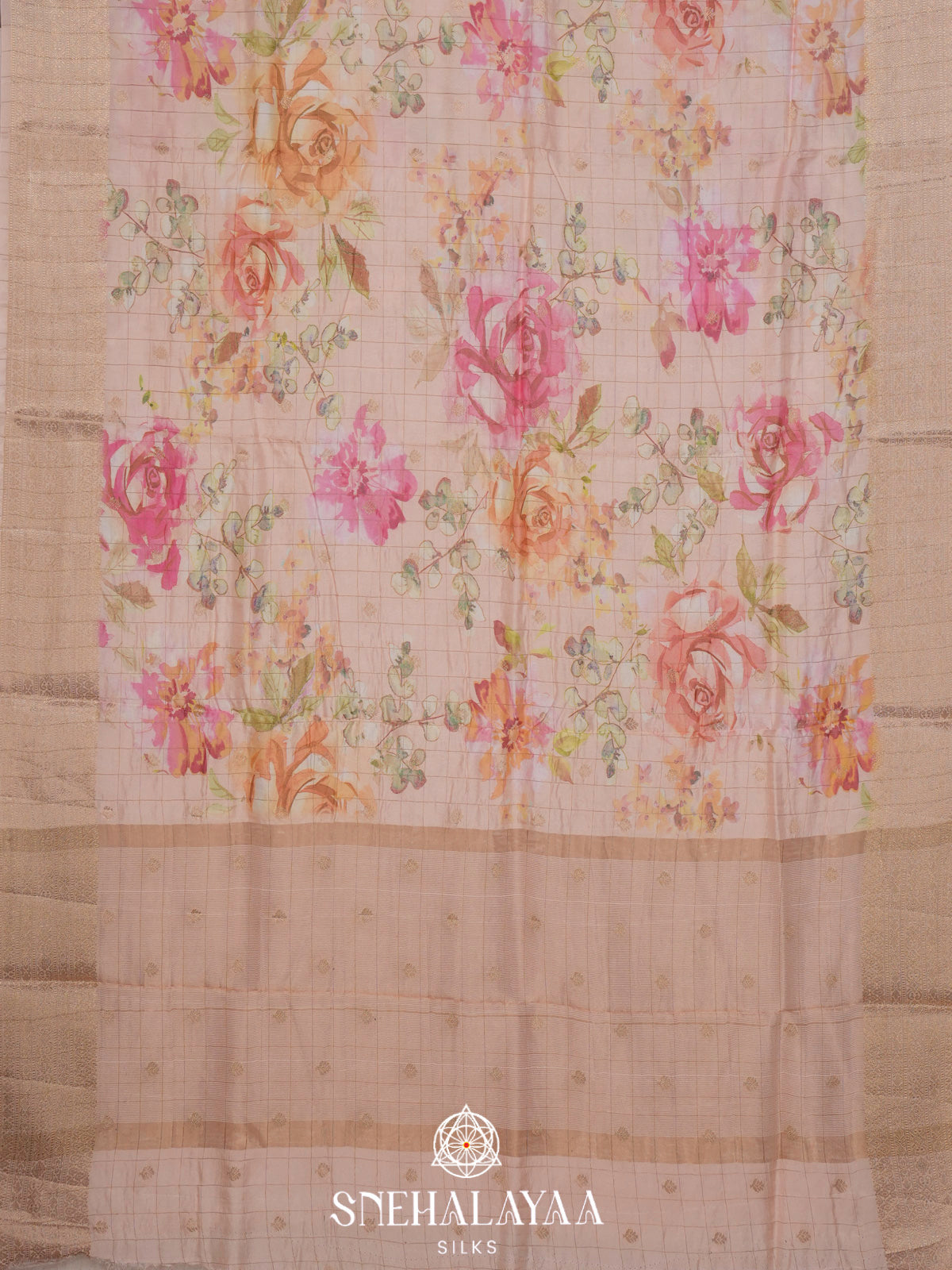 Pale Pink  Banaras Saree