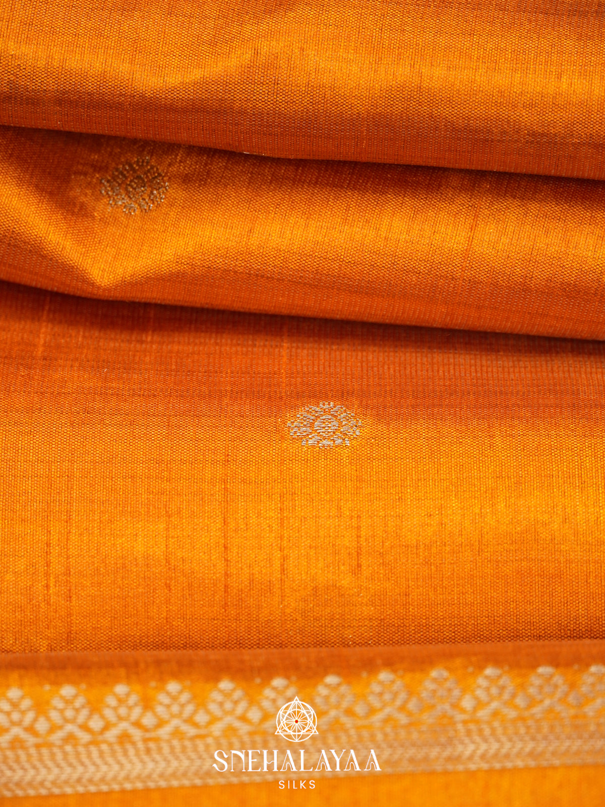 Mango Yellow Raw Silk Saree