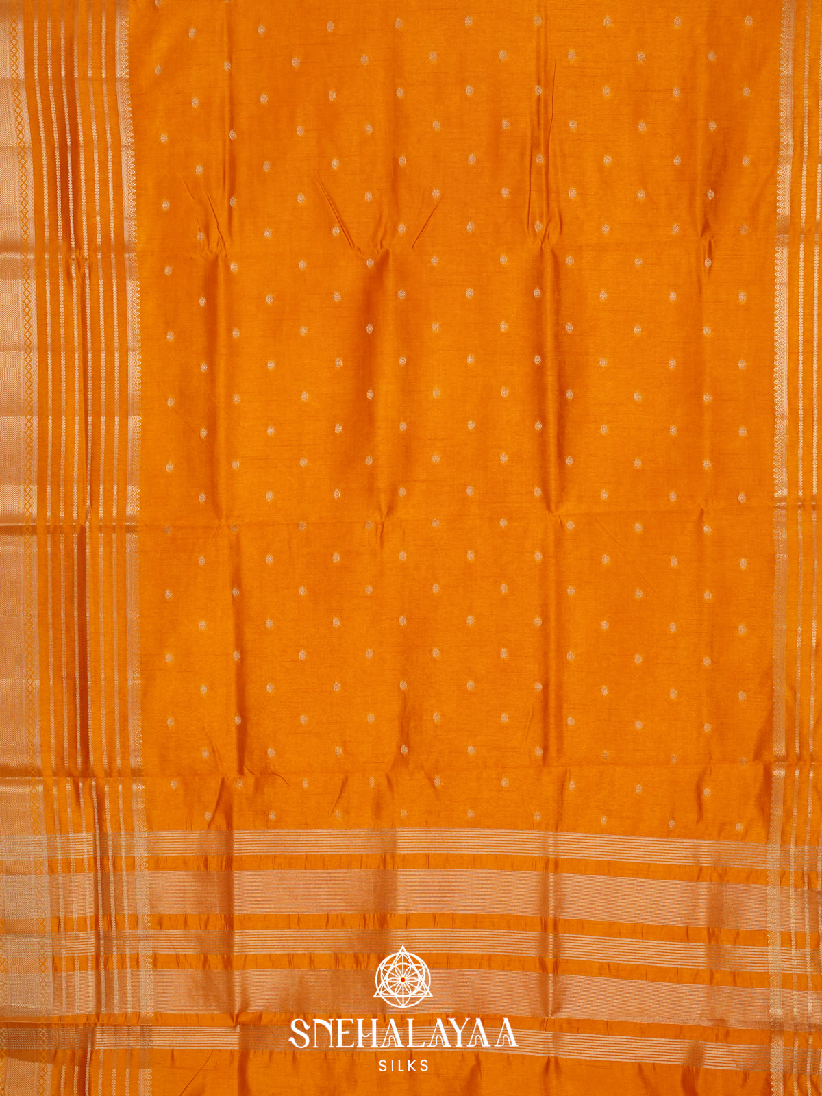 Mango Yellow Raw Silk Saree