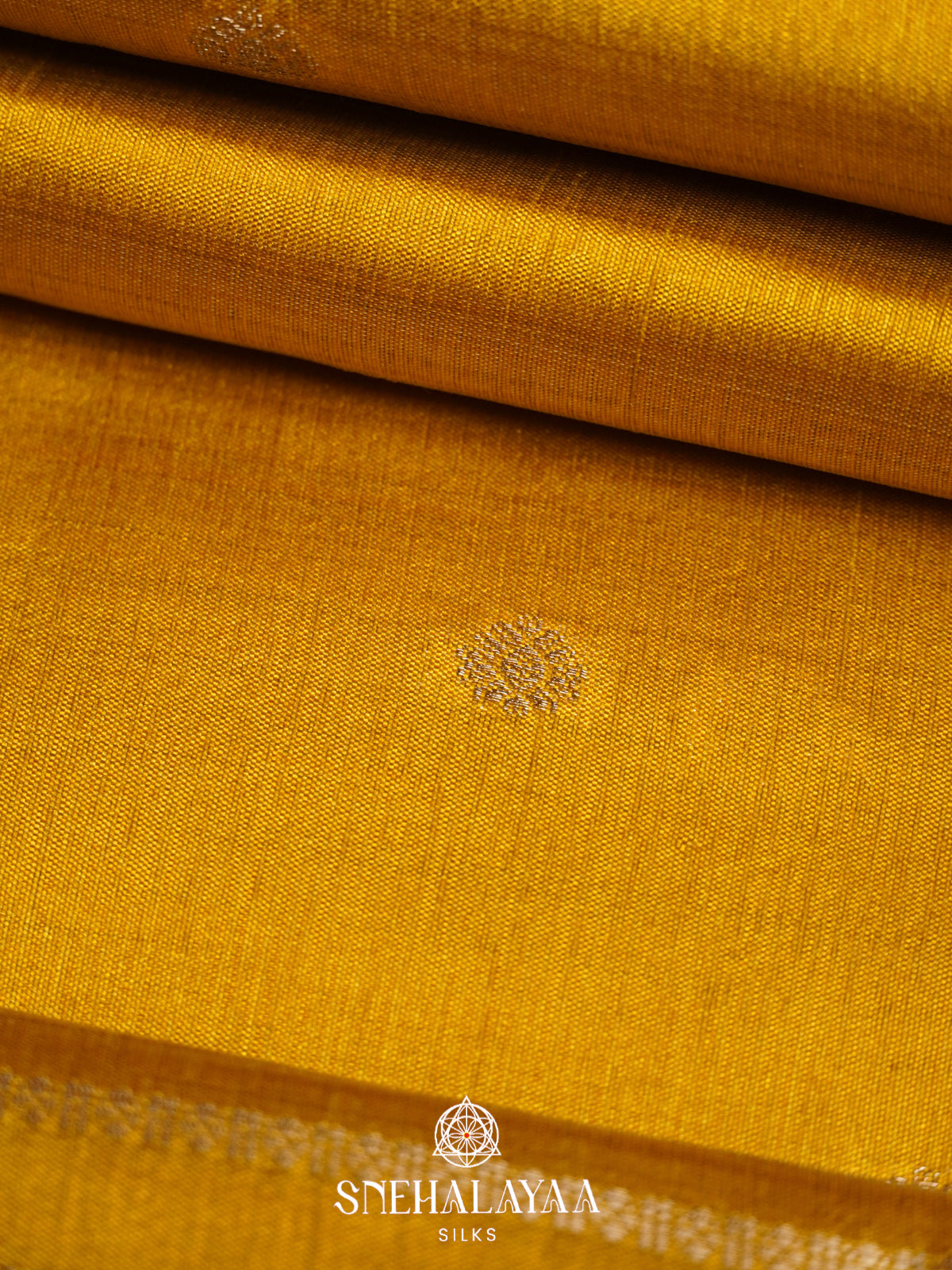 Mango Yellow Raw Silk Saree