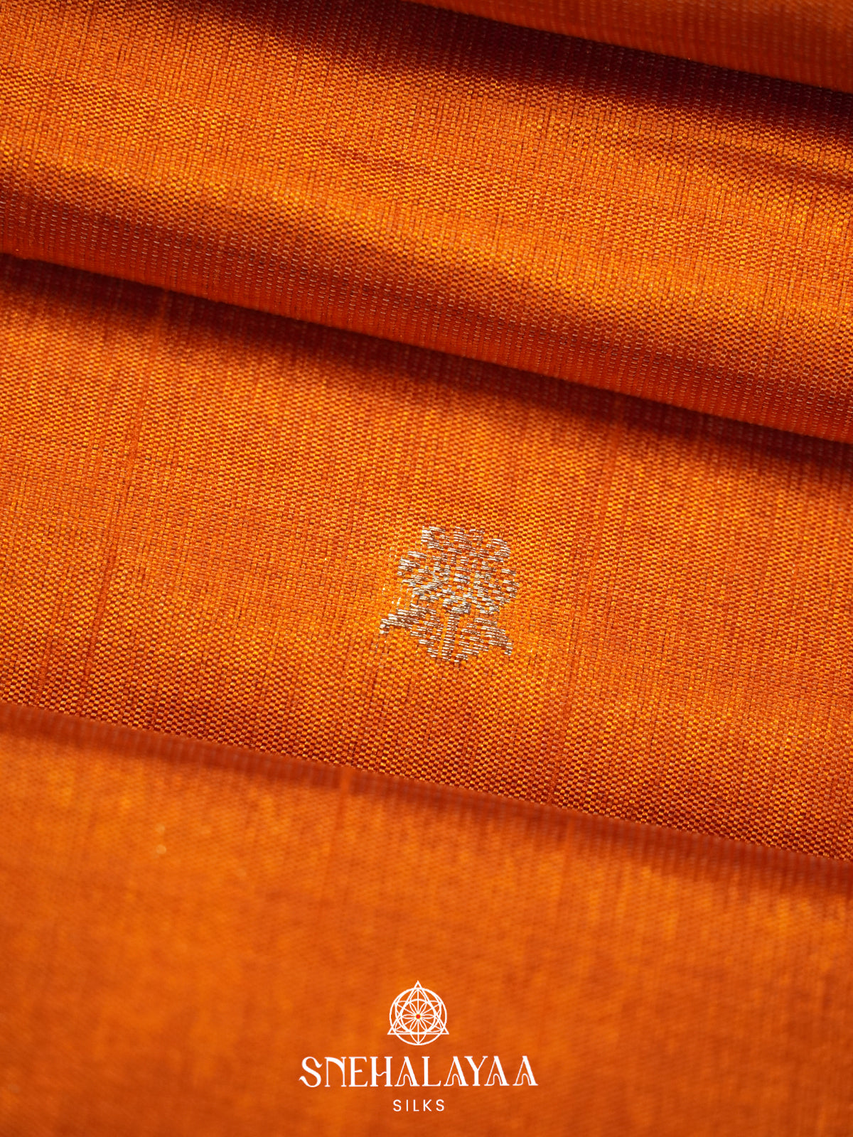 Orange Raw Silk Saree