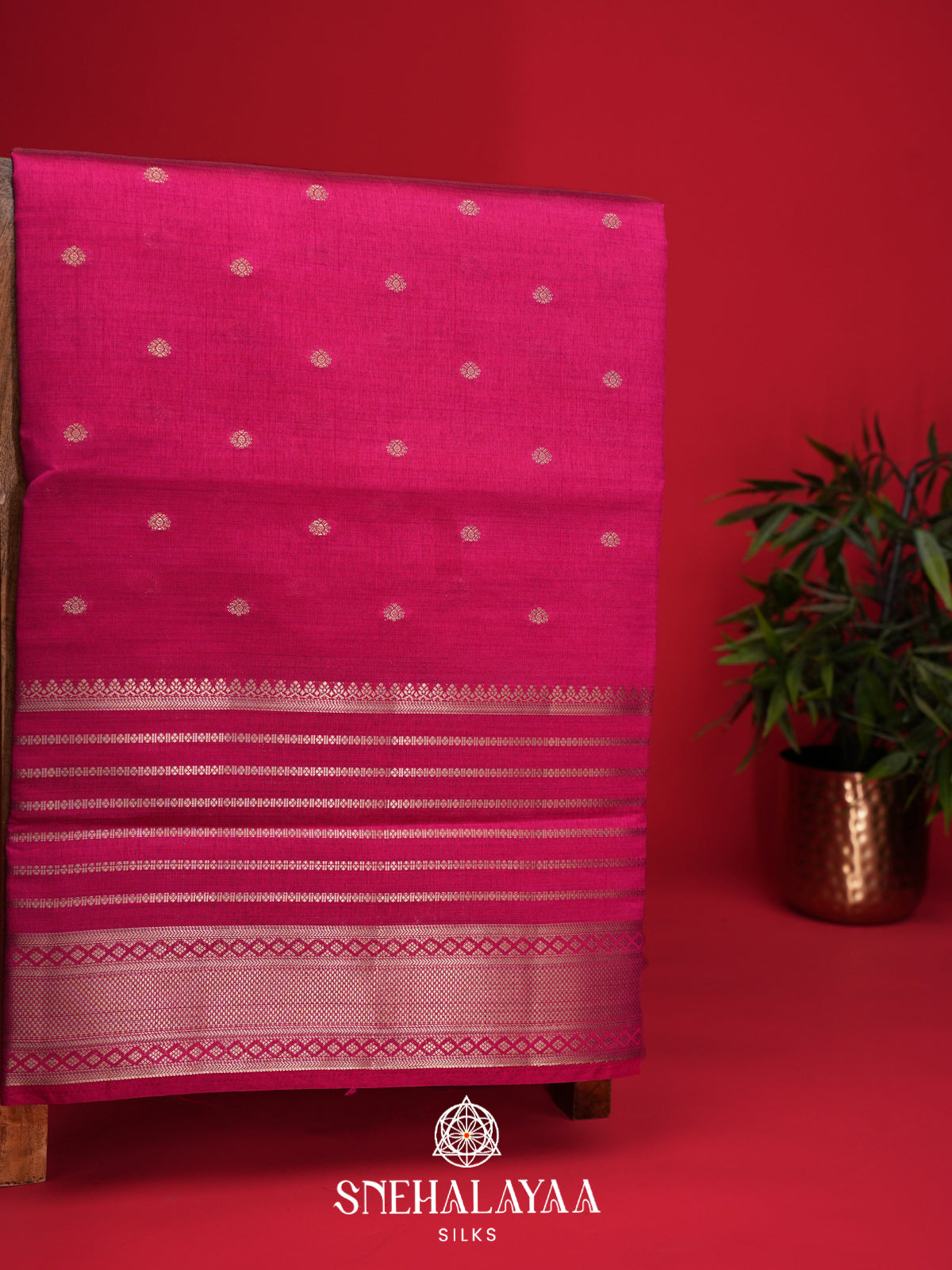 Pink Raw Silk Saree