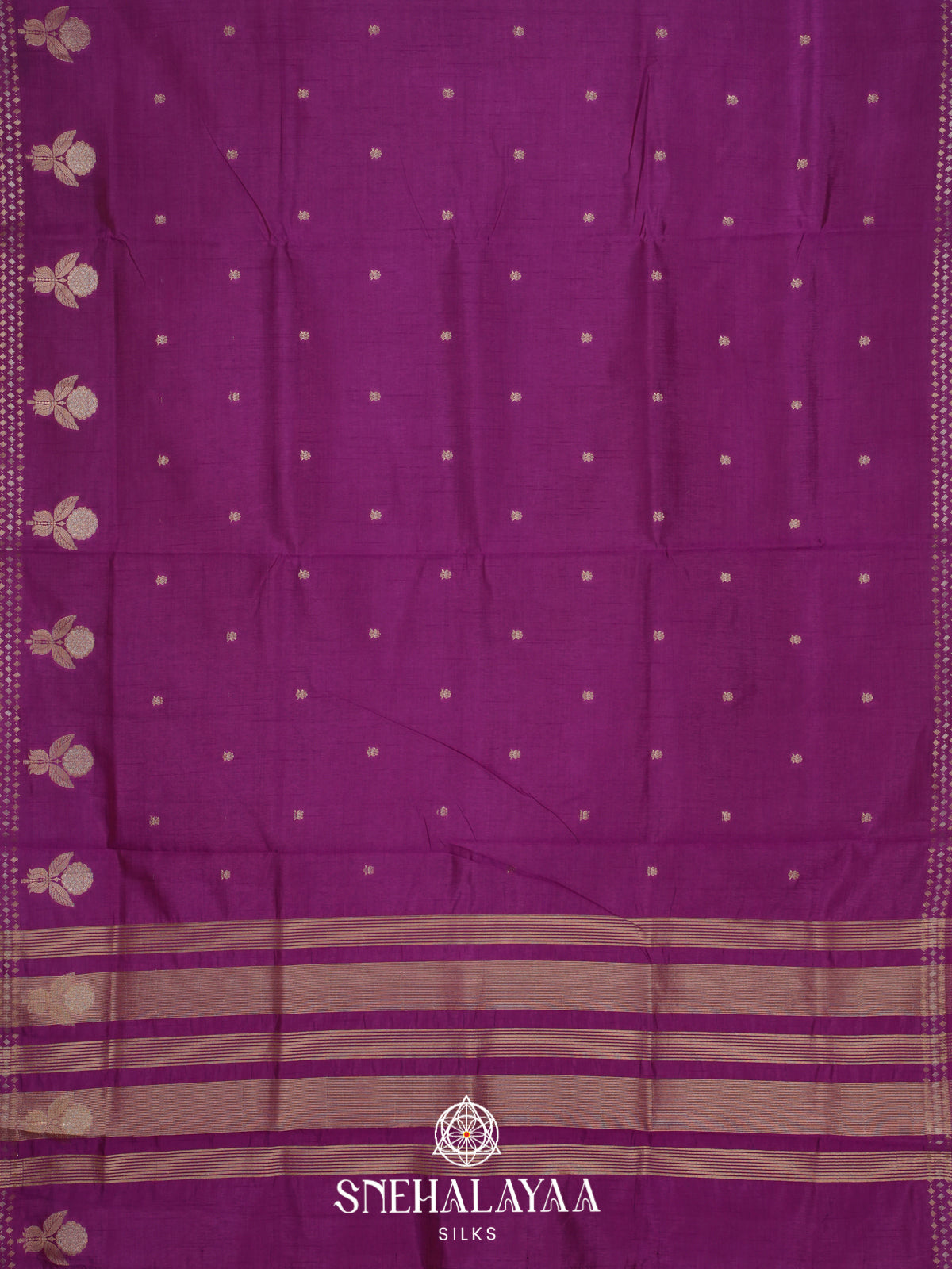 Magenta Raw Silk Saree