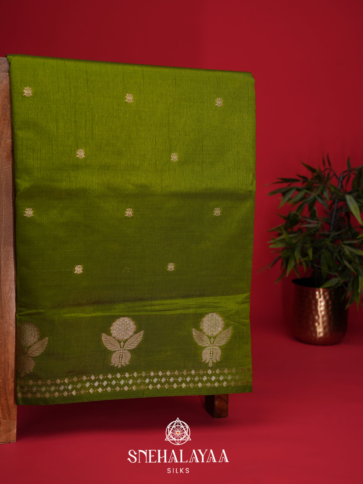 Green Raw Silk Saree