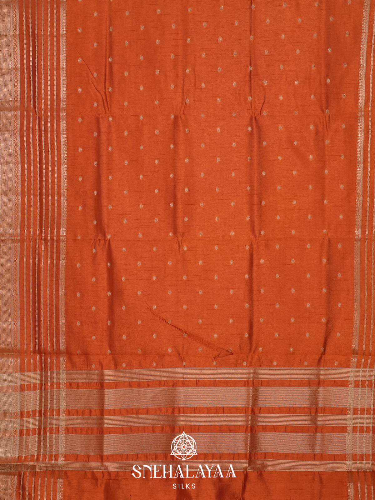 Orange Raw Silk Saree