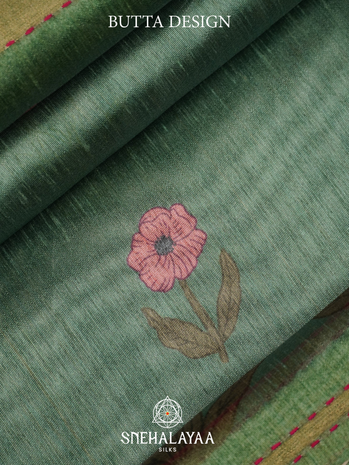 Green Tussar saree