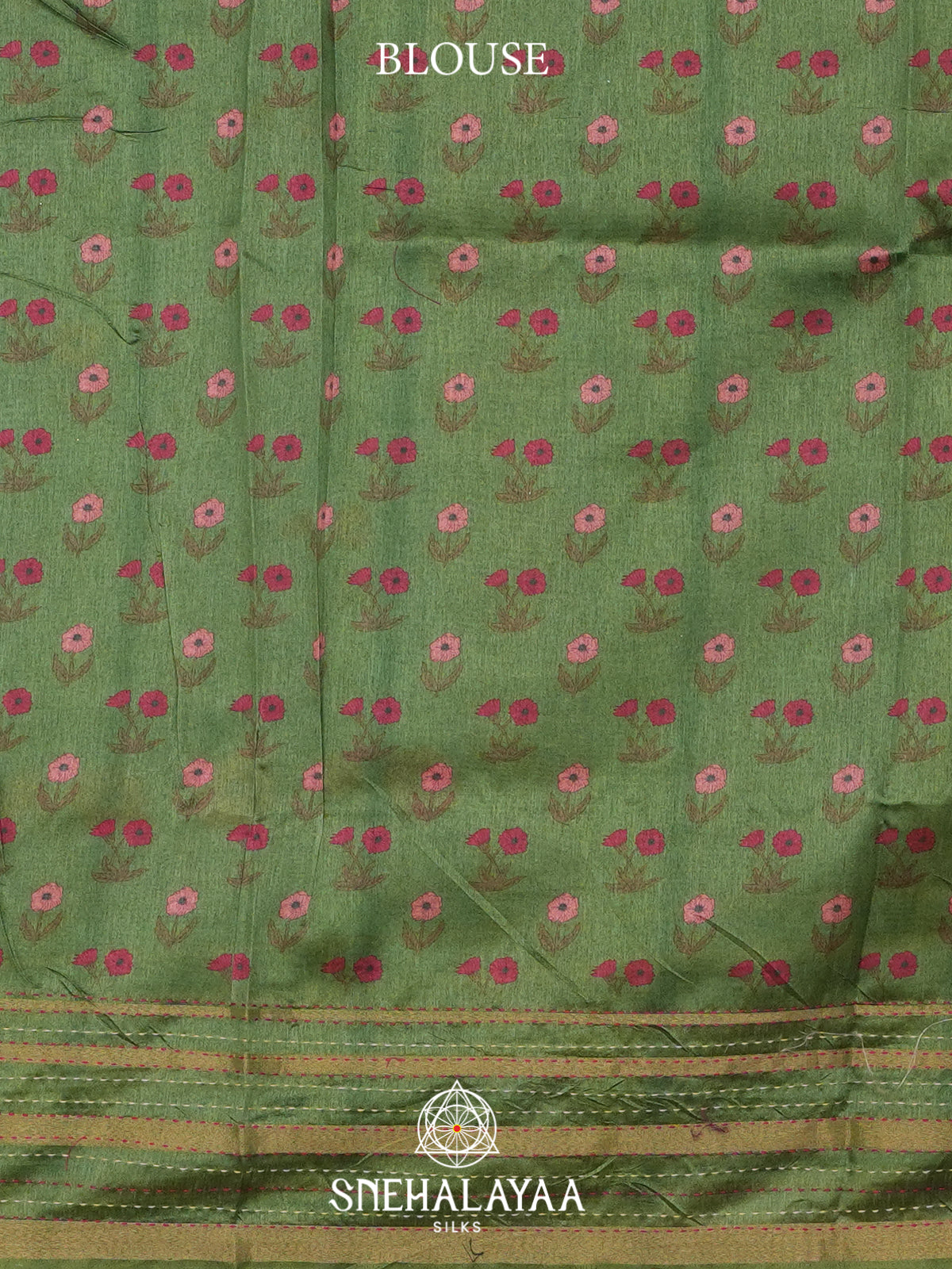 Green Tussar saree