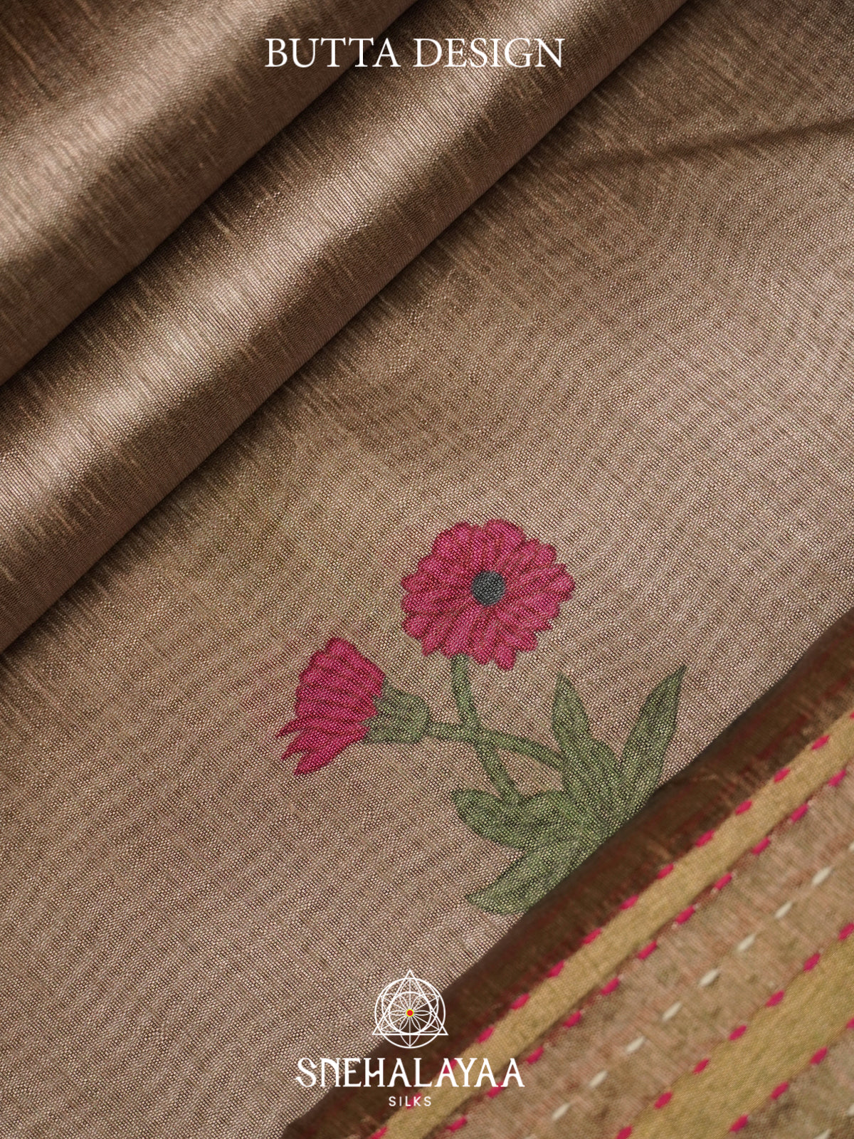 Antique Gold Tussar saree