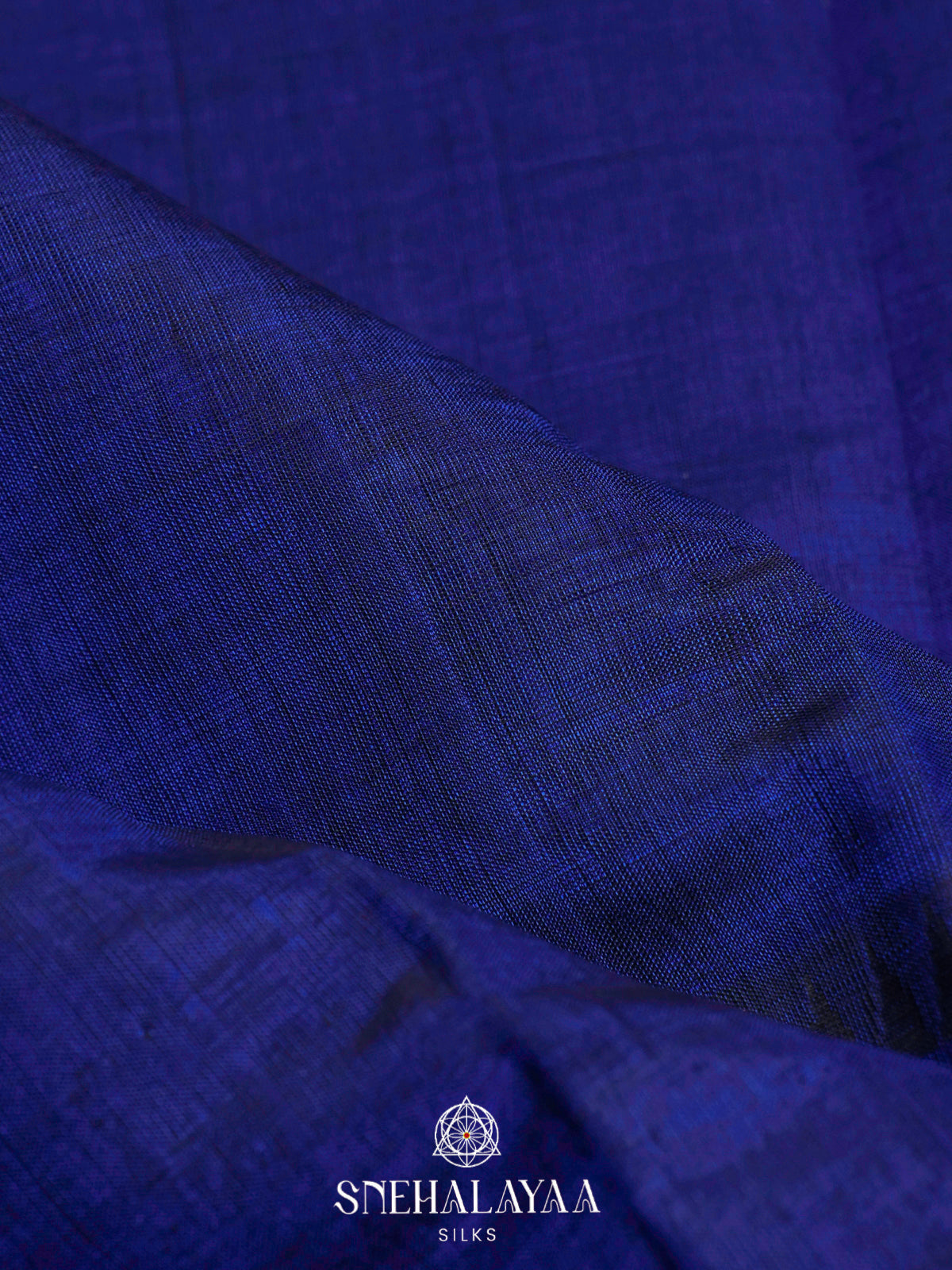 Royal Blue Mangalagiri Silk Cotton Saree with Temple Border