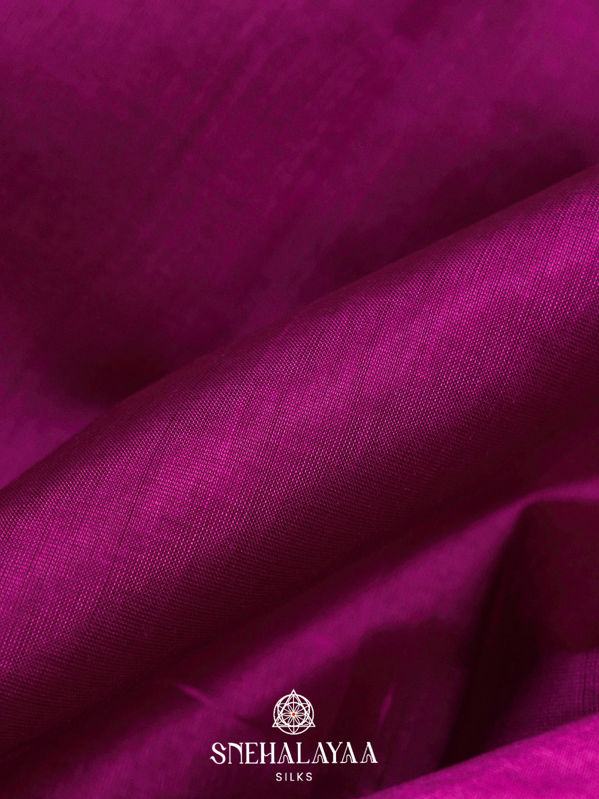 Magenta Mangalagiri Silk Cotton Saree with Temple Border