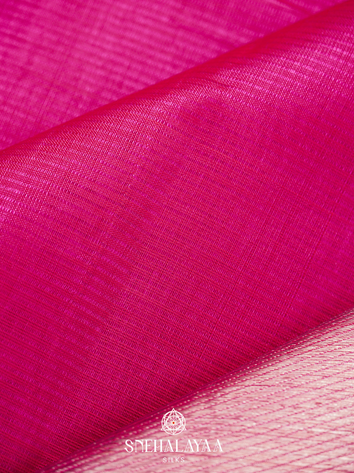 Rani Pink Mangalgiri Silk Cotton Saree