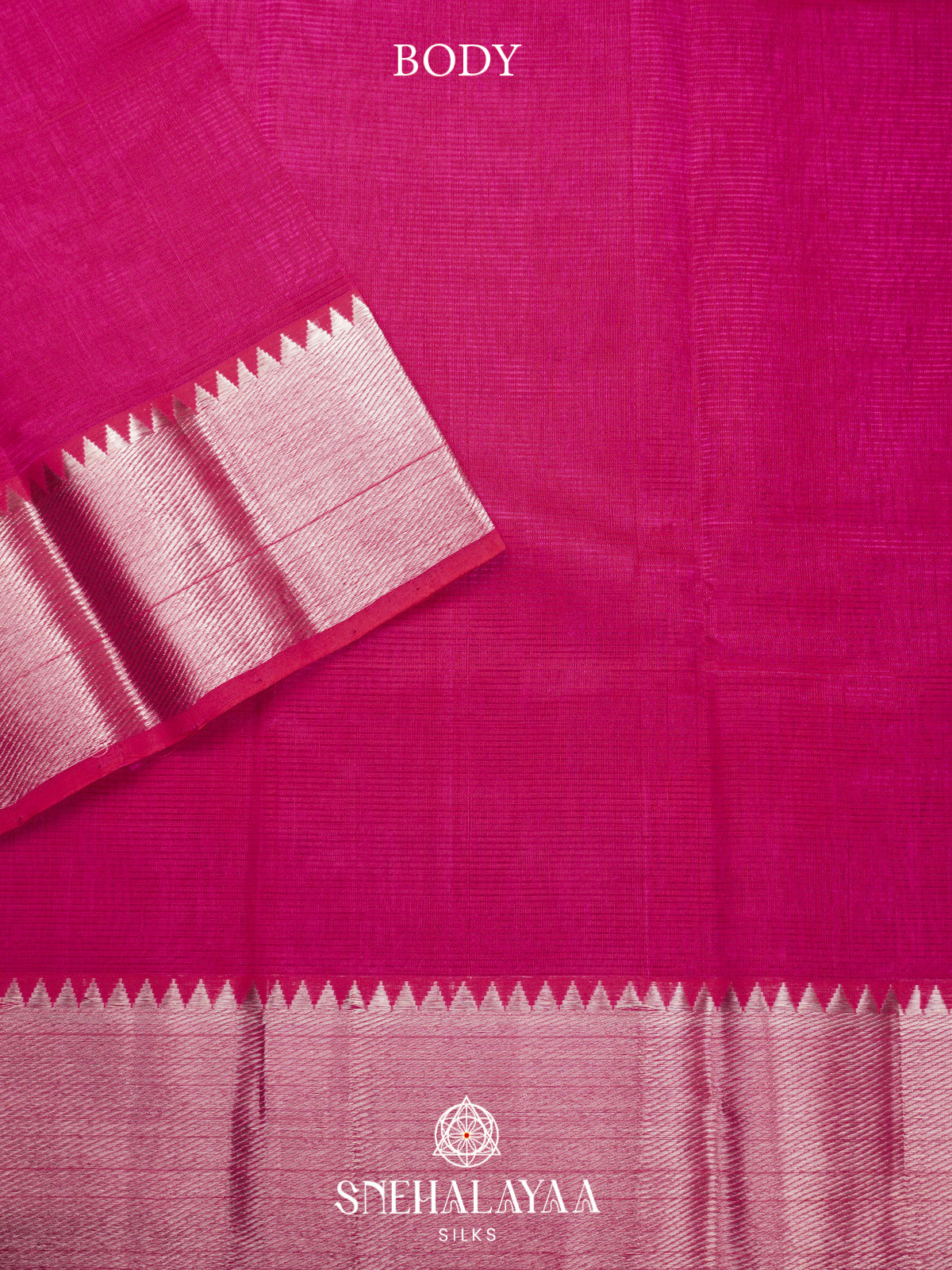 Rani Pink Mangalgiri Silk Cotton Saree