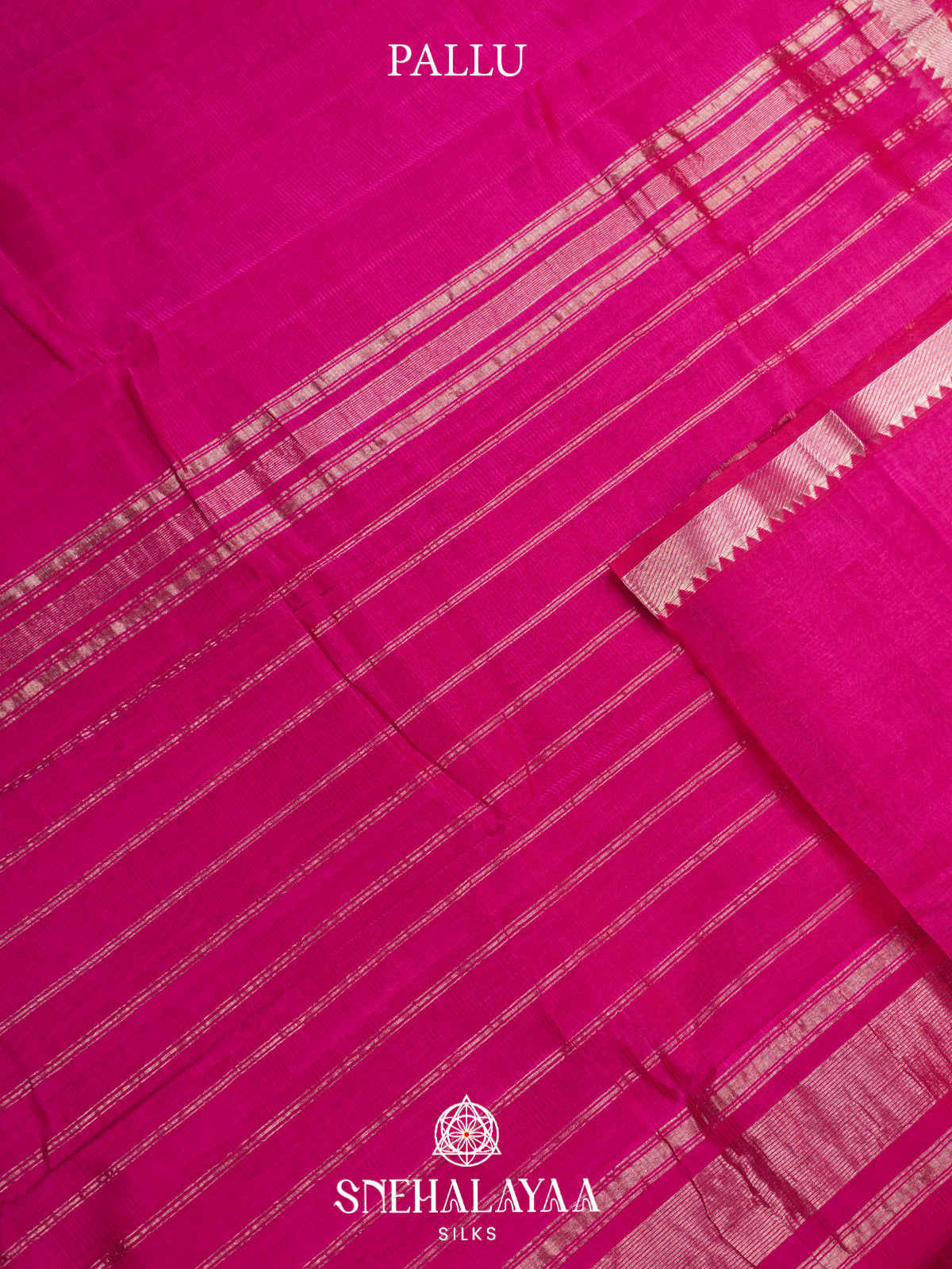 Rani Pink Mangalgiri Silk Cotton Saree
