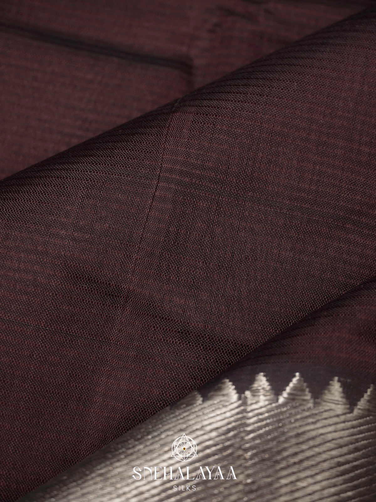 Coffee Brown Mangalgiri Silk Cotton Saree