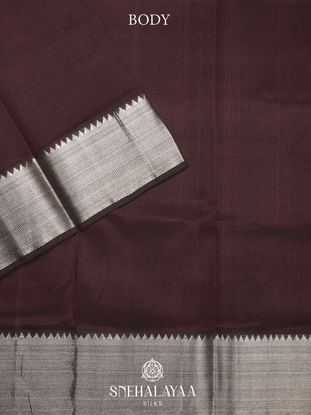 Coffee Brown Mangalgiri Silk Cotton Saree