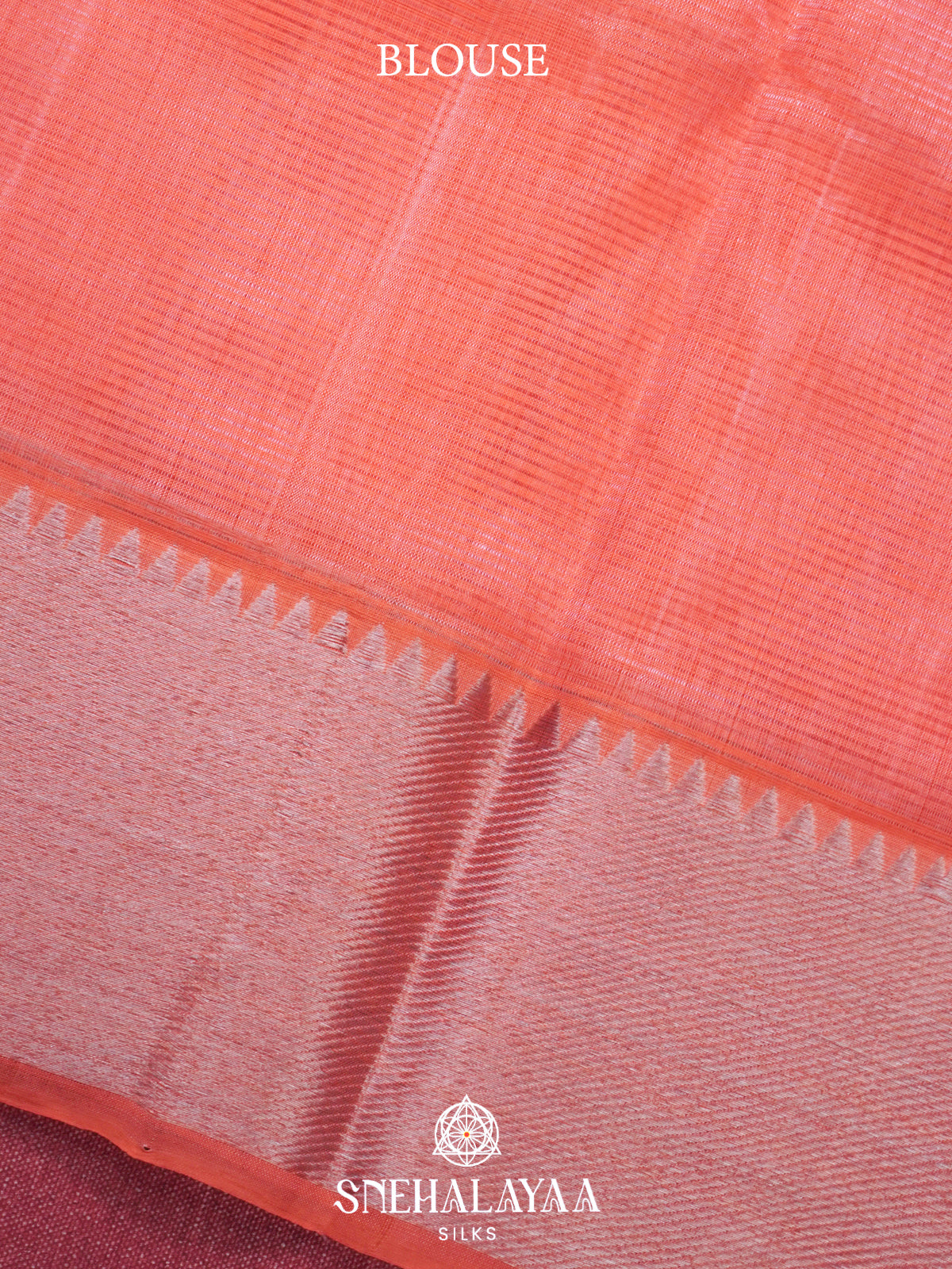 Peach Mangalgiri Silk Cotton Saree
