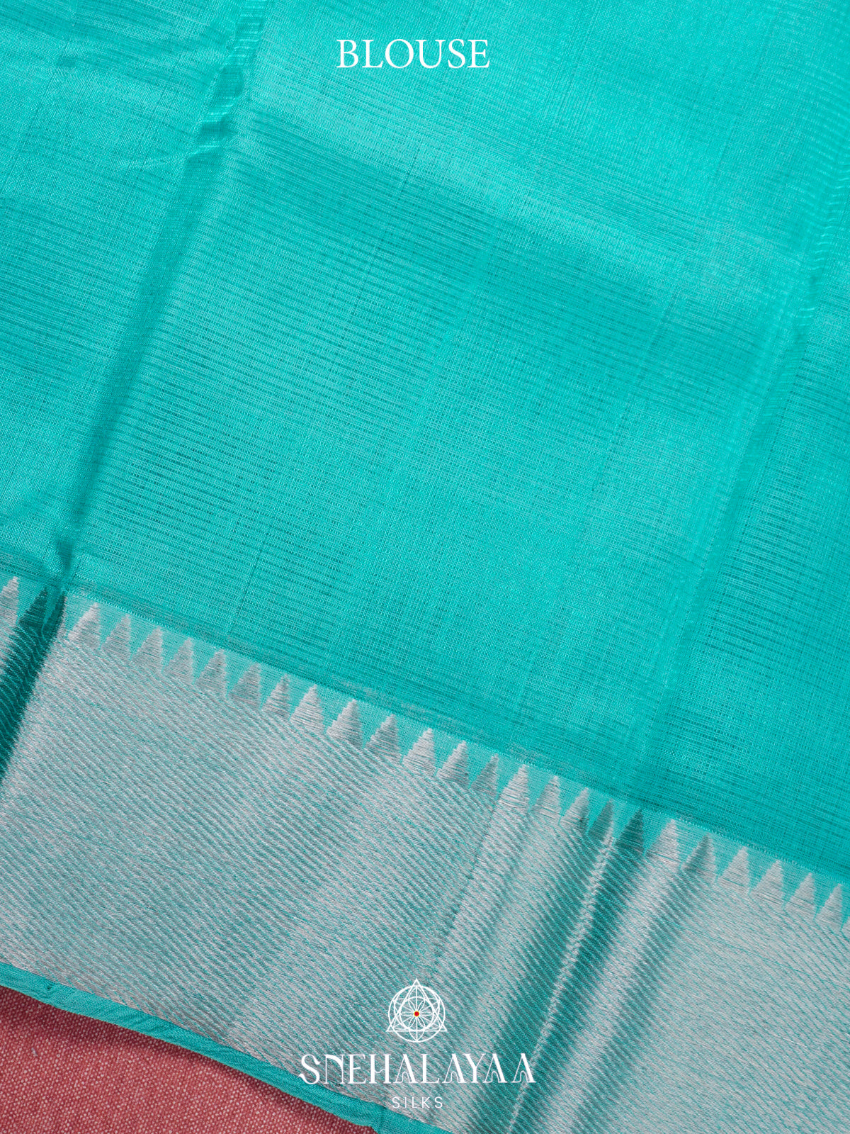 Aqua Green Mangalgiri Silk Cotton Saree