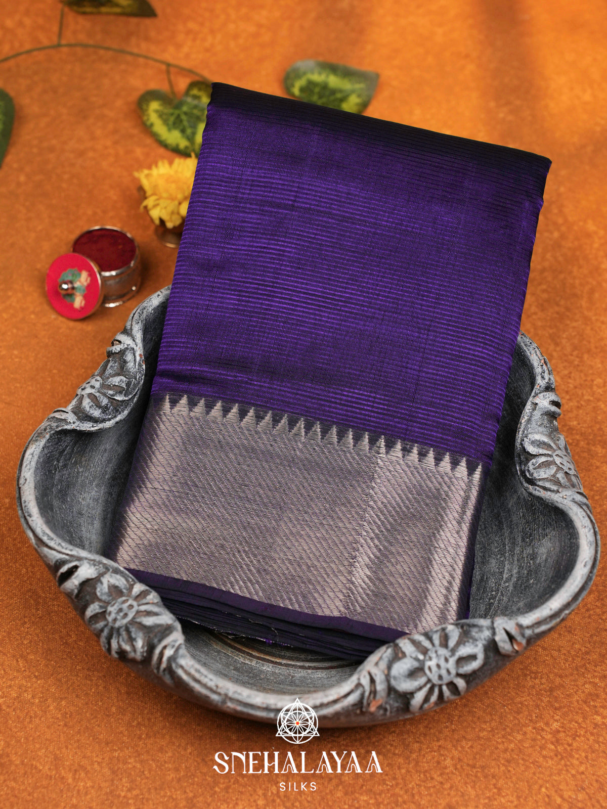 Purple Mangalgairi Silk Cotton Saree