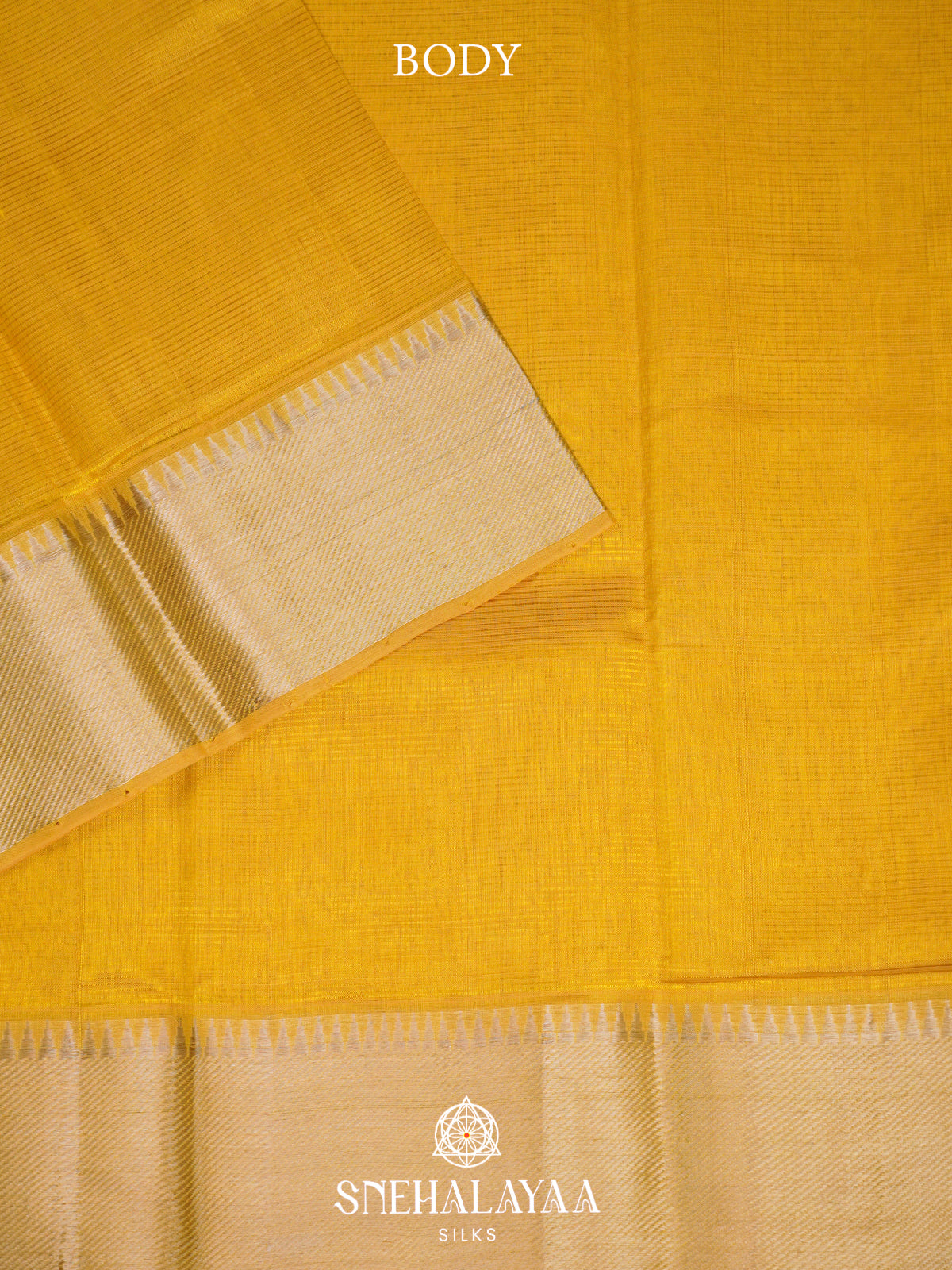 Mango Yellow Mangalgiri Silk Cotton Saree