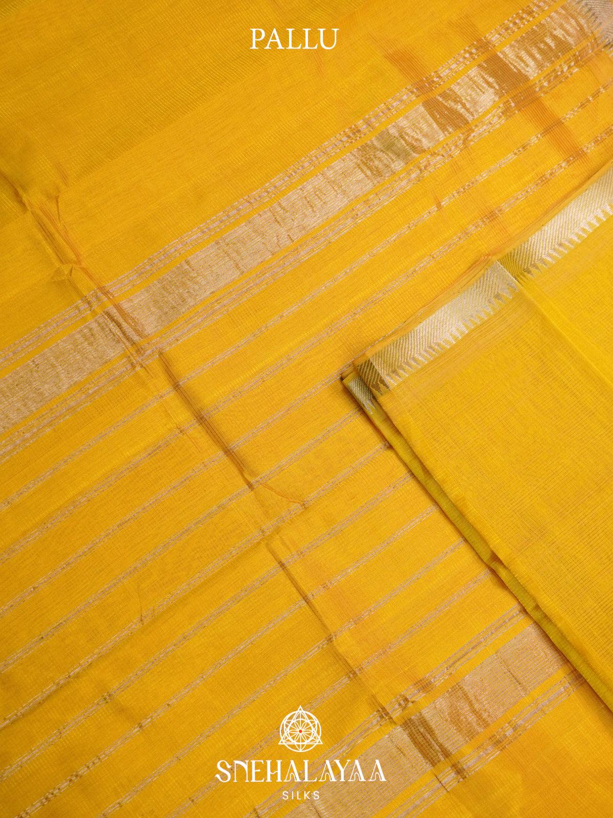 Mango Yellow Mangalgiri Silk Cotton Saree