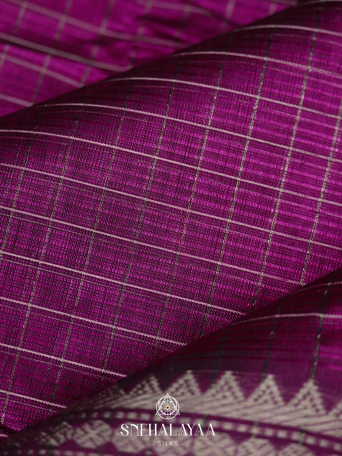 Mangenta Mangalgiri Silk Cotton Saree