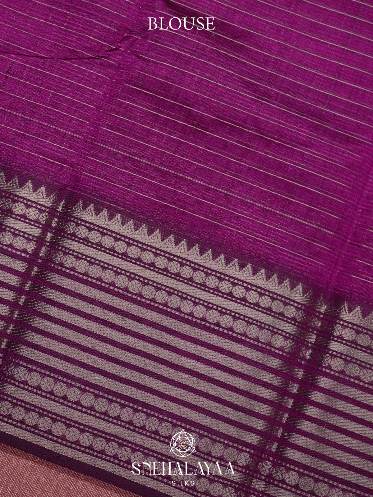 Mangenta Mangalgiri Silk Cotton Saree