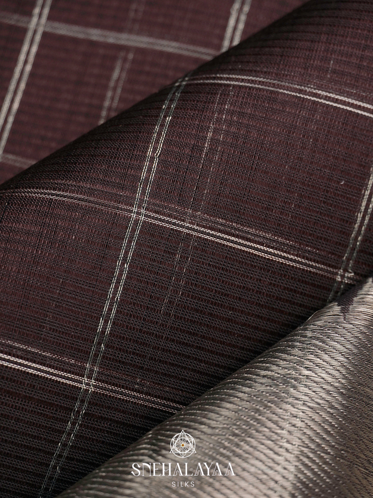 Coffee Brown Mangalgiri Silk Cotton Saree