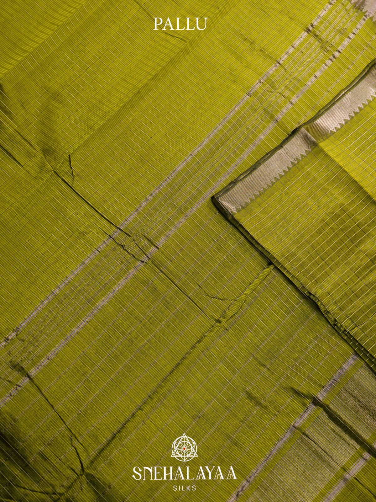 Lime Green Mangalgiri Silk Cotton Saree