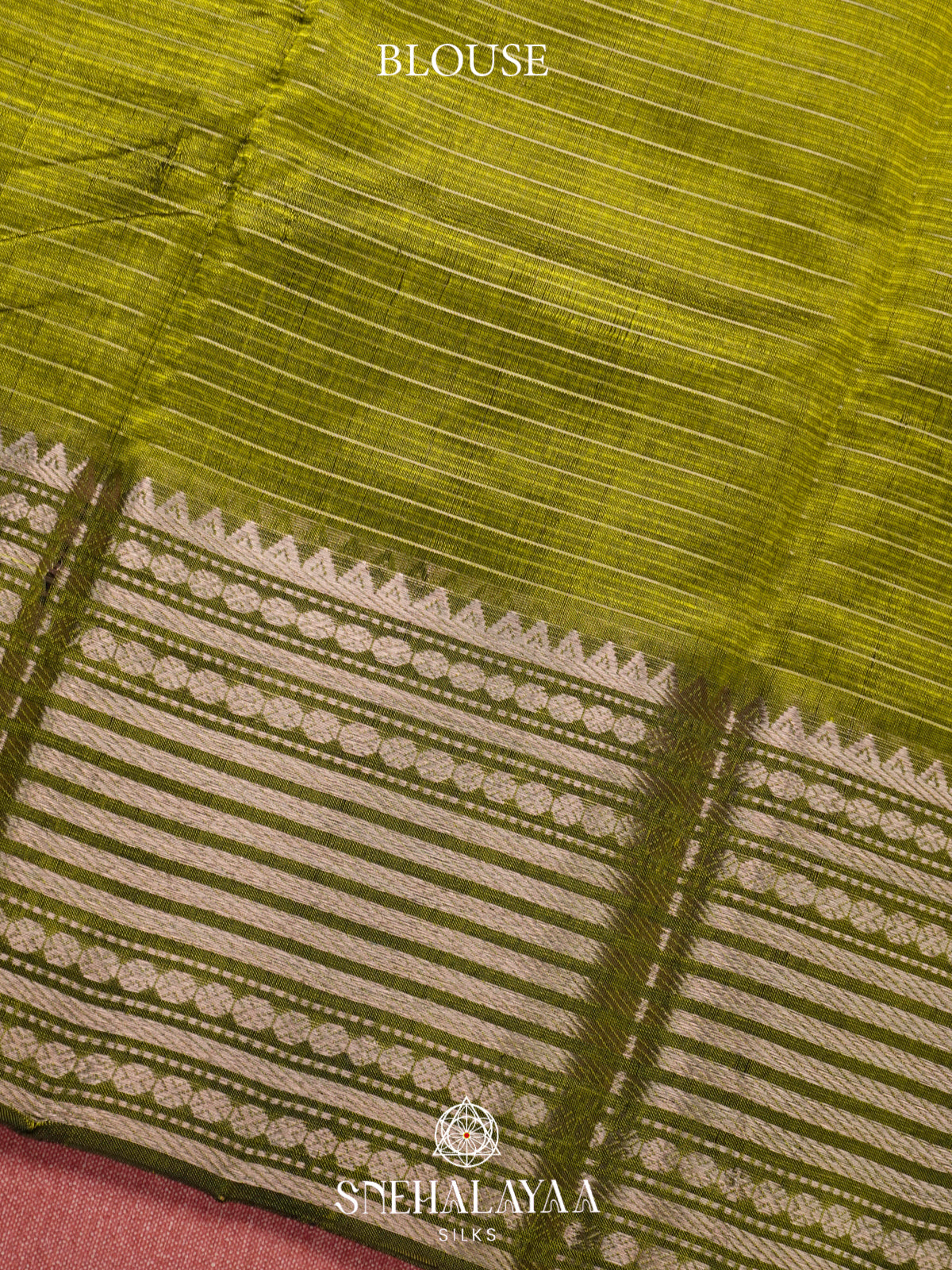 Lime Green Mangalgiri Silk Cotton Saree