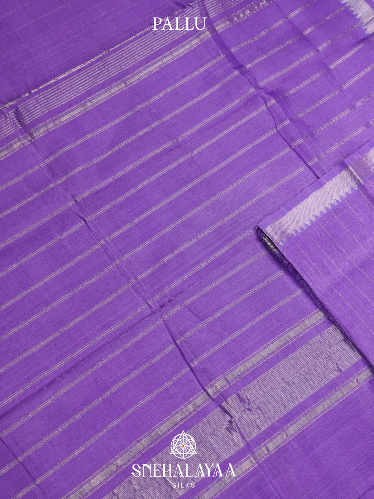 Lilac Mangalgiri Silk Cotton Saree