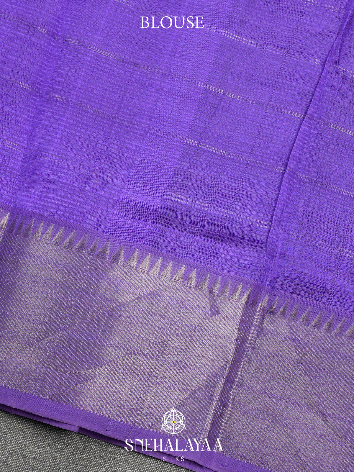 Lavender Purple Mangalagiri Silk Cotton Saree with Silver Zari Checks