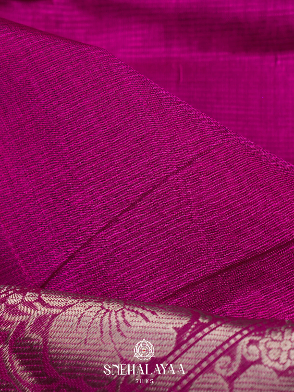 Pink Mangalagiri Silk Cotton Saree with Zari Border
