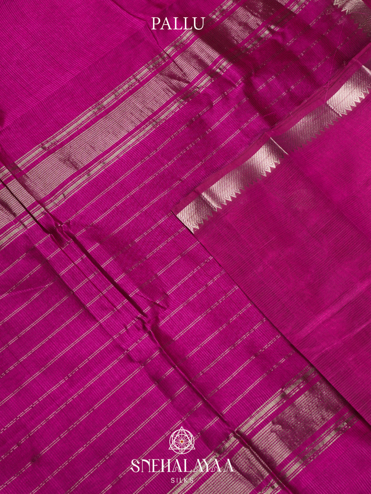 Pink Mangalagiri Silk Cotton Saree with Zari Border