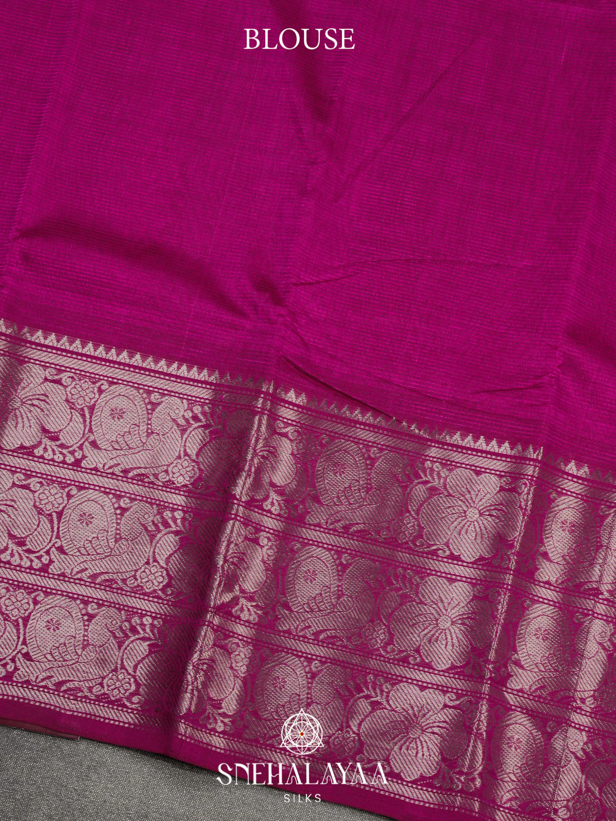 Pink Mangalagiri Silk Cotton Saree with Zari Border