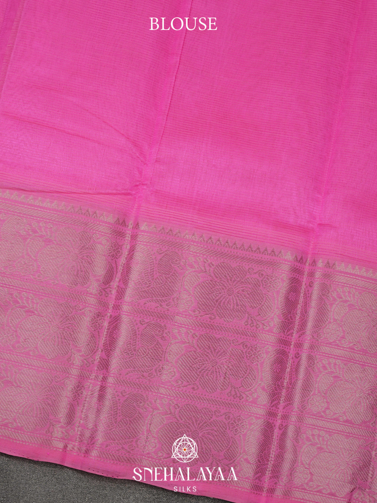 Pink Mangalagiri Silk Cotton Saree with Zari Border