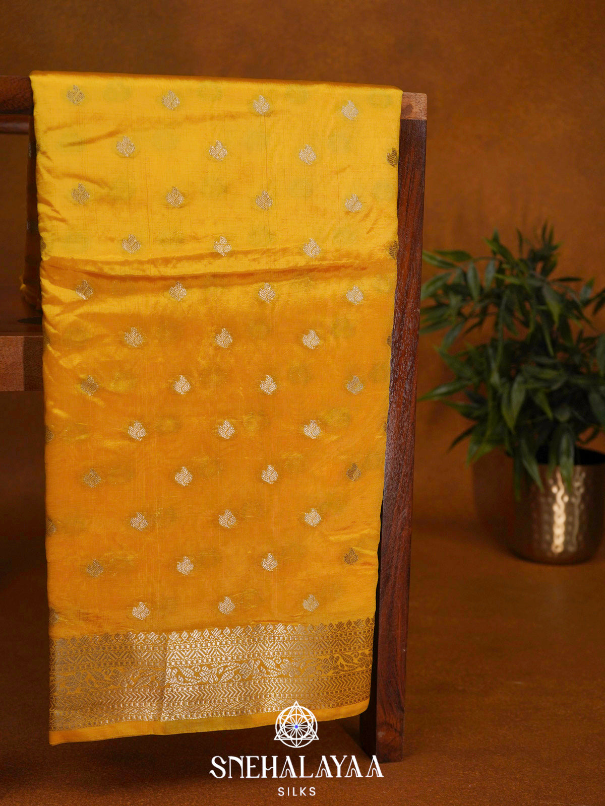 Mango Yellow  Banaras Saree