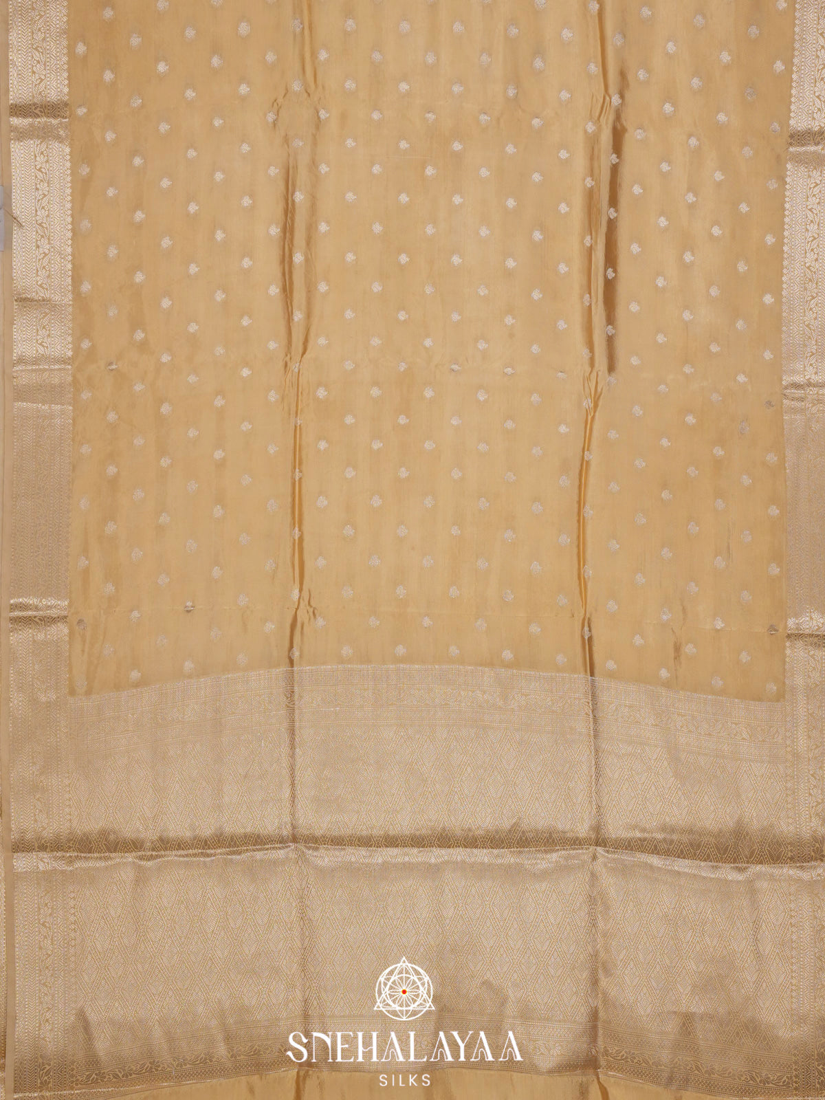 Cream  Banaras Saree
