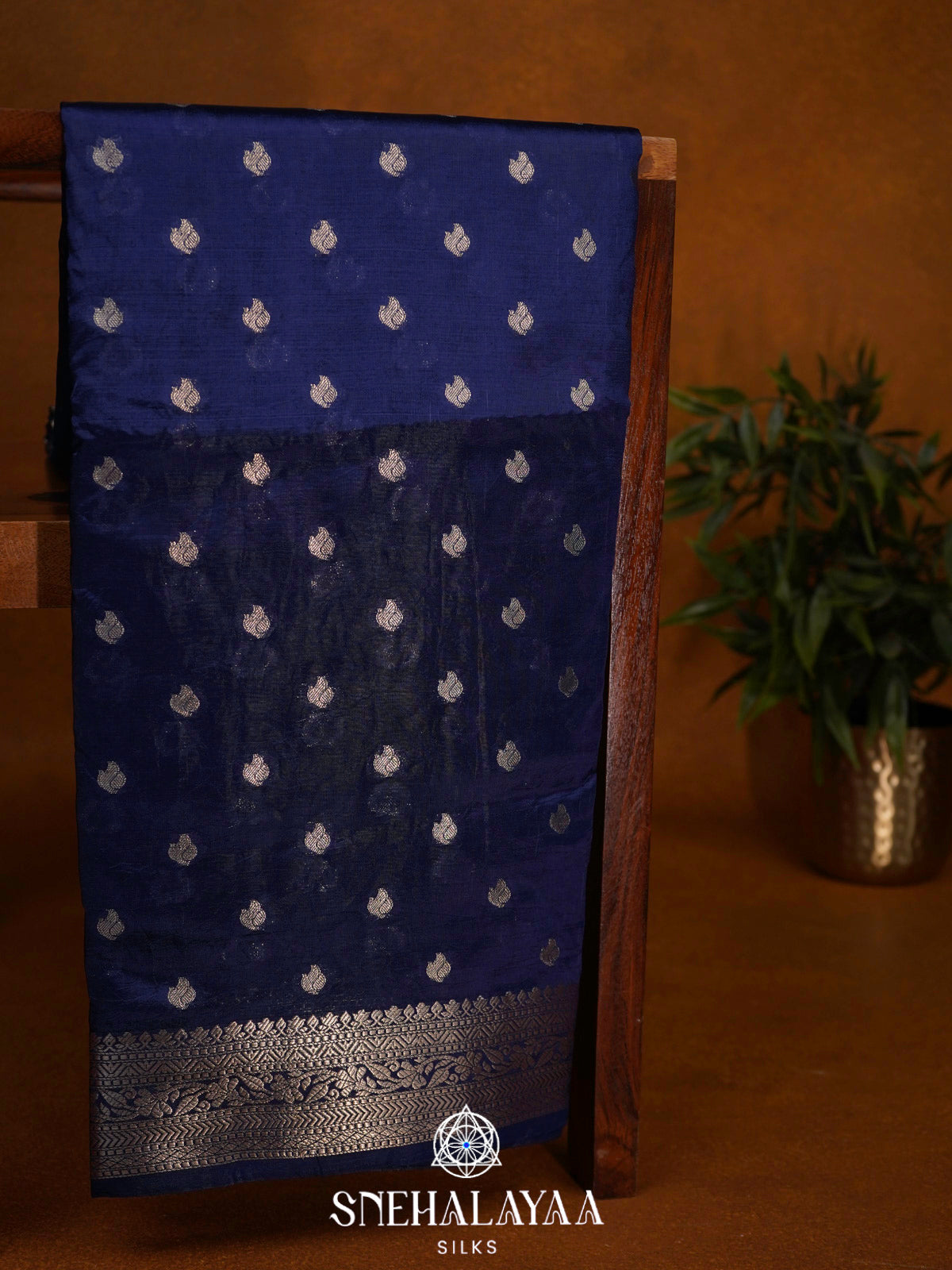 Navy Blue  Banaras Saree