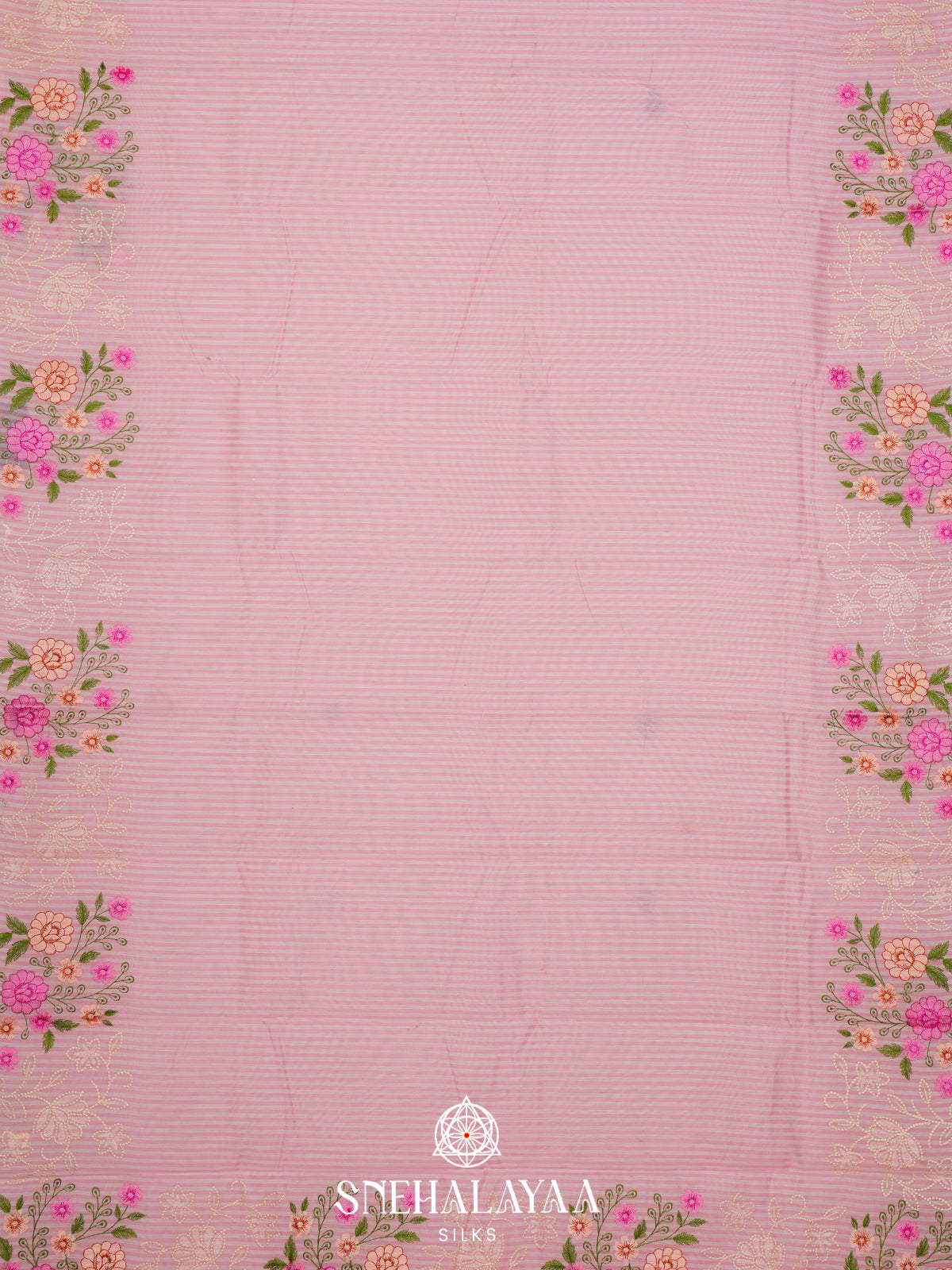 Pink Linen Saree