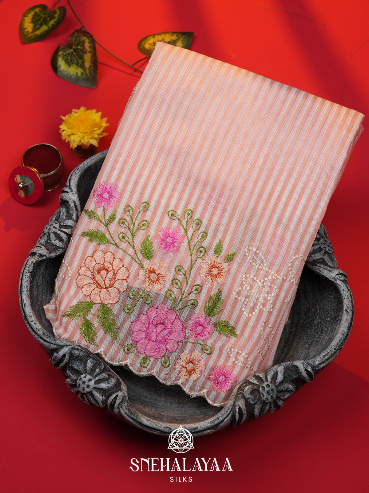Beige Linen Saree