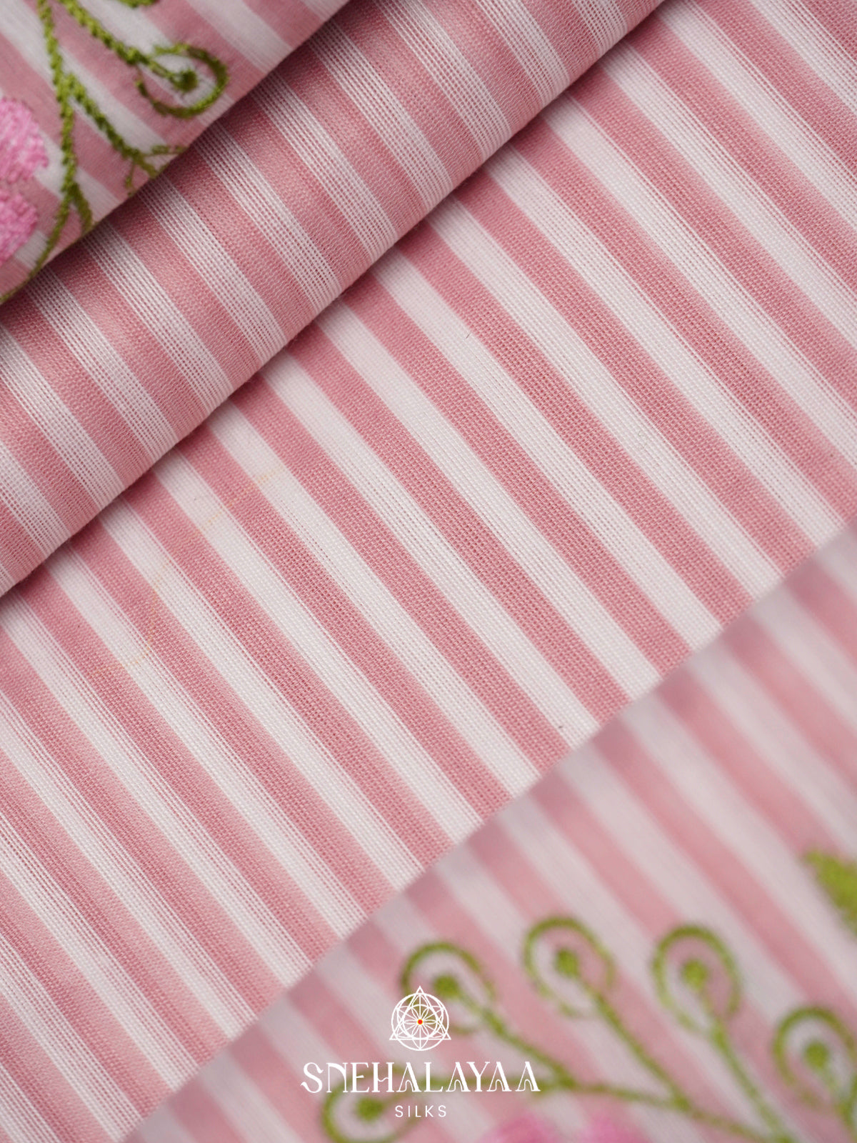 Pink Linen Saree