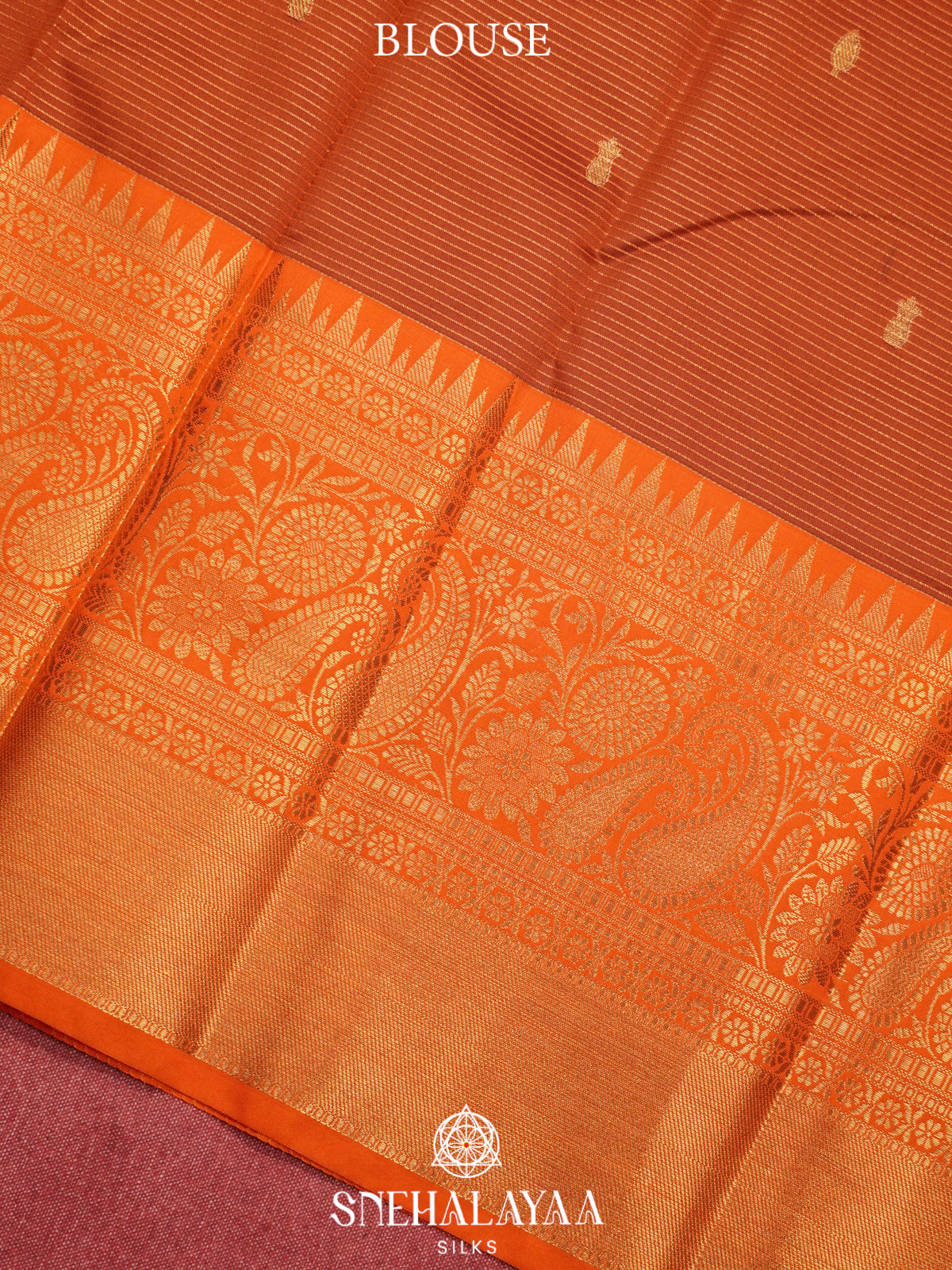 Chocolate Brown  Art Silk Saree