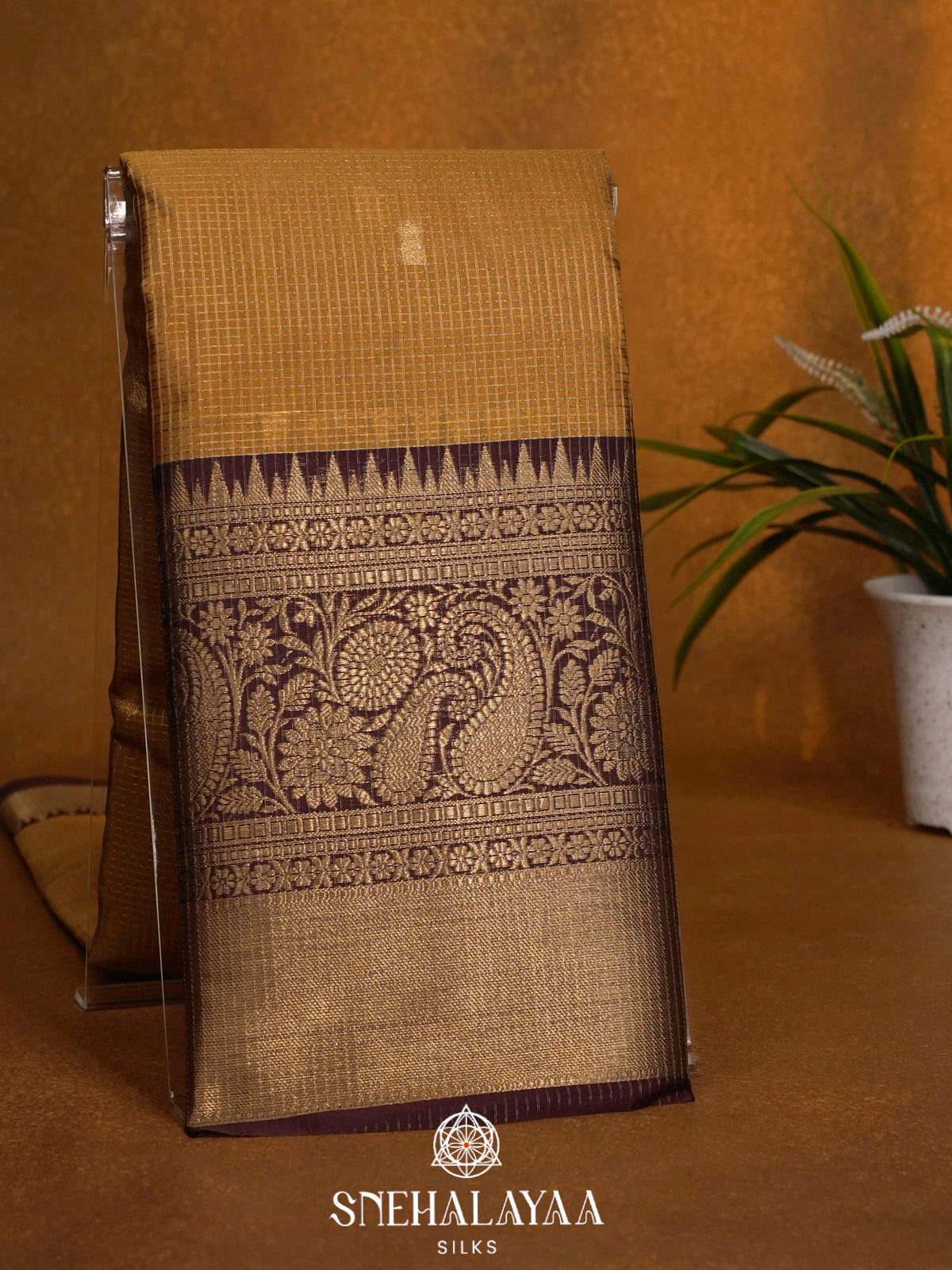 Mustard Yellow  Art Silk Saree
