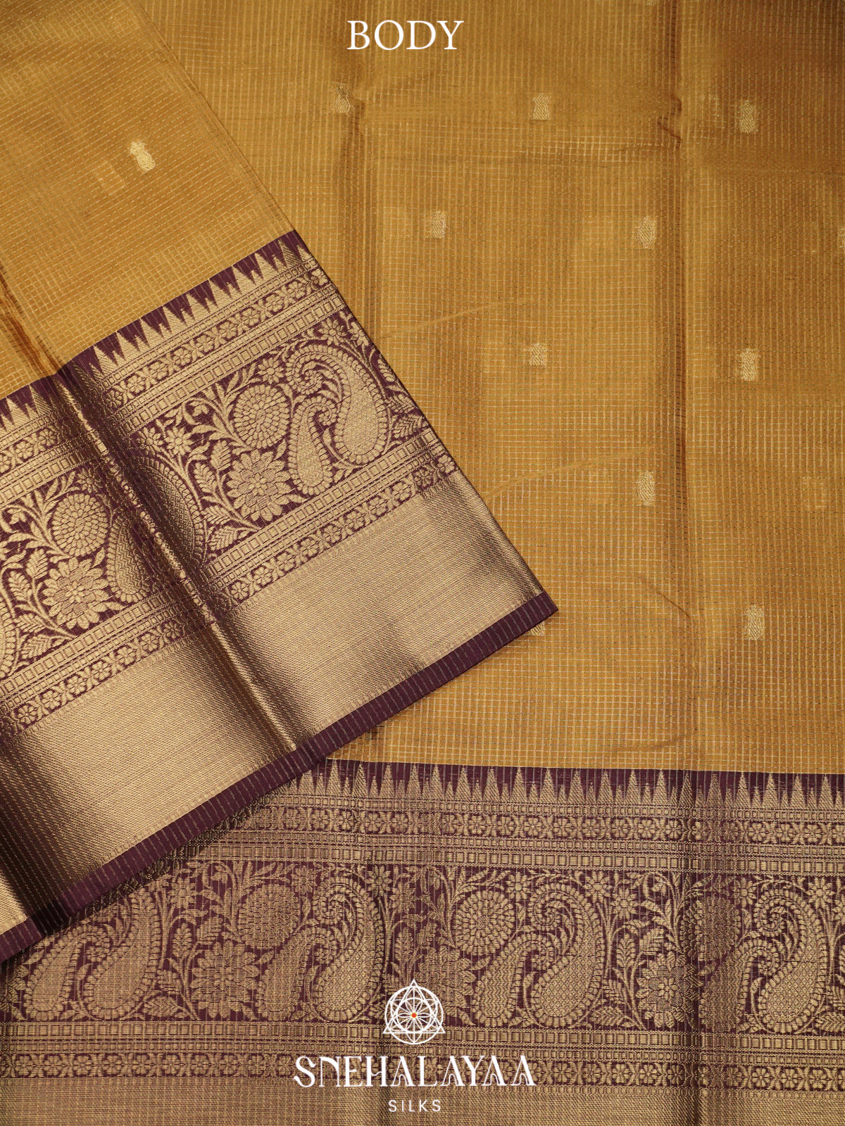 Mustard Yellow  Art Silk Saree