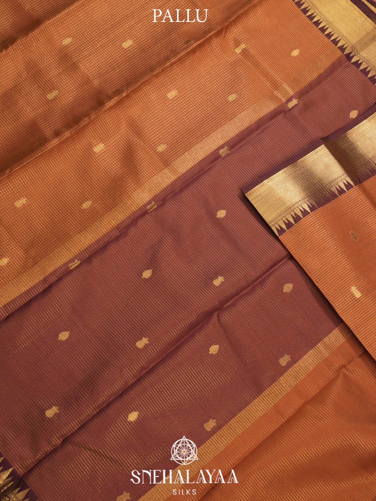 Burnt Orange  Art Silk Saree